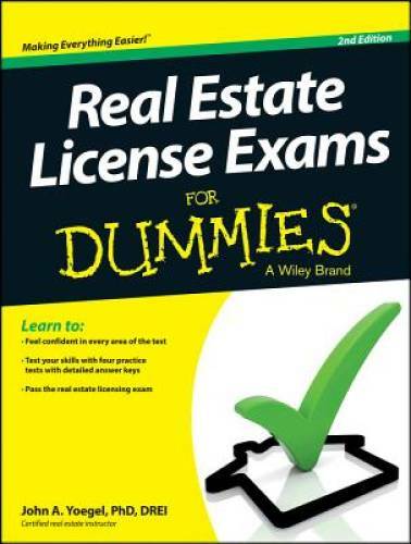 Real Estate License Exams For Dummies – Paperback By Yoegel, John A. – GOOD