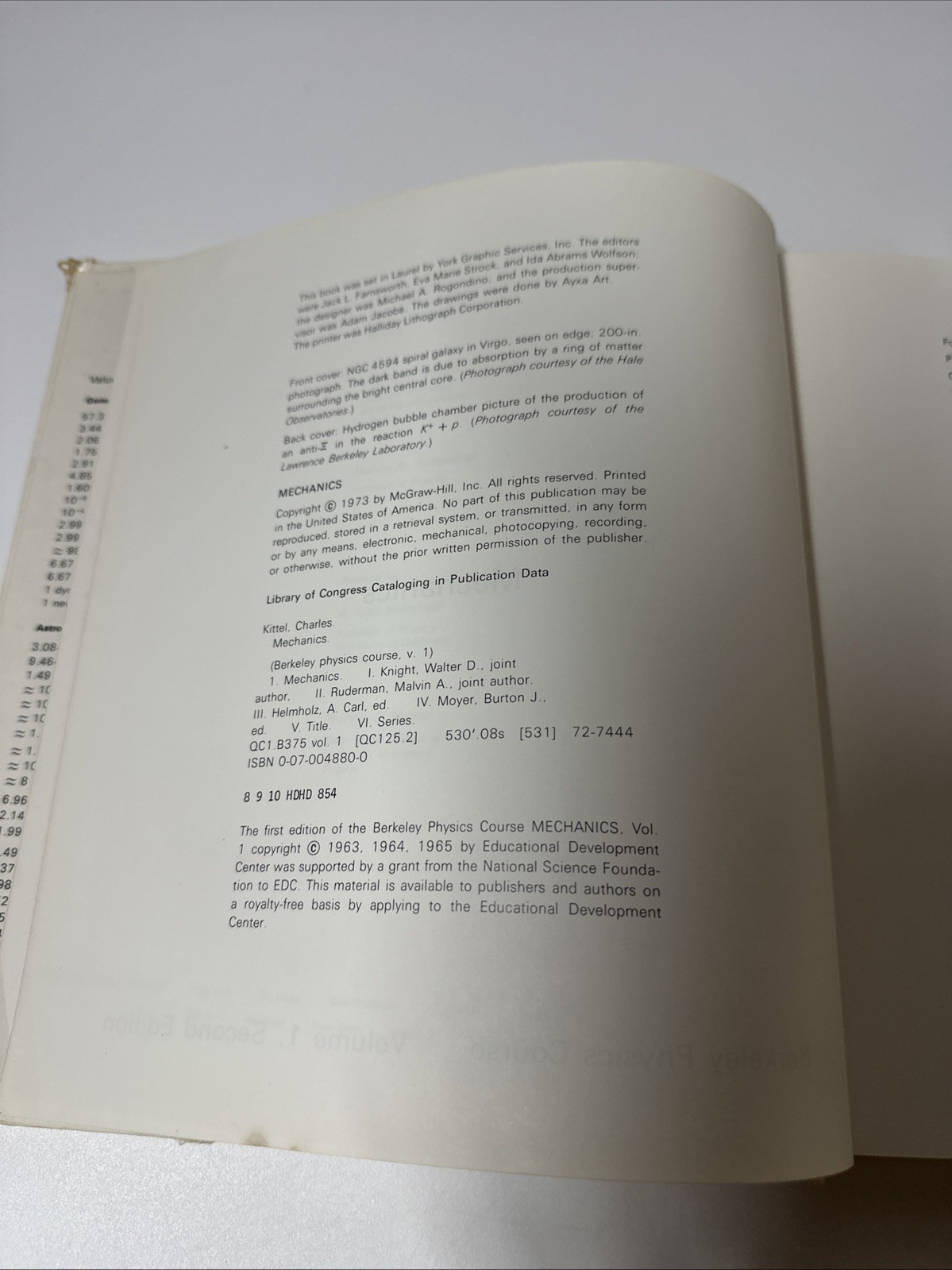 Mechanics Berkeley Physics Course Vol 1 Kittel McGraw-Hill 1973 VTG HB VG