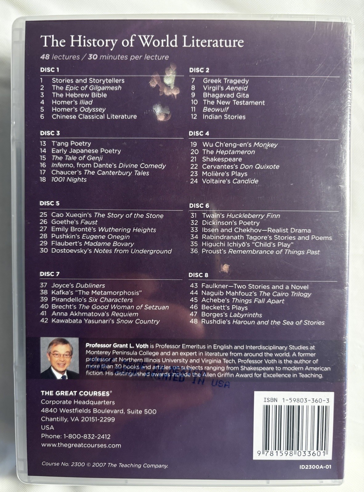 Great Courses The History of World Literature DVD Set & Guidebook NEW SEALED