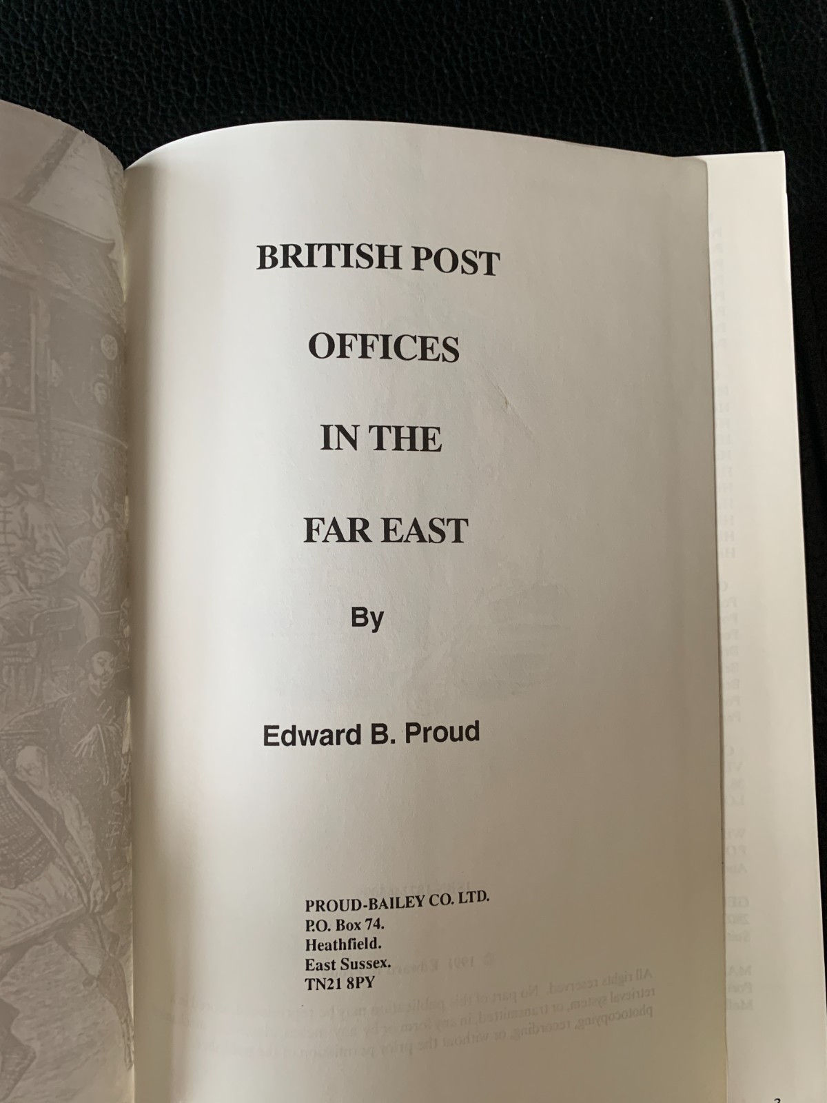 The British Post Offices in Far East Edward B Proud China Japan Thailand philate