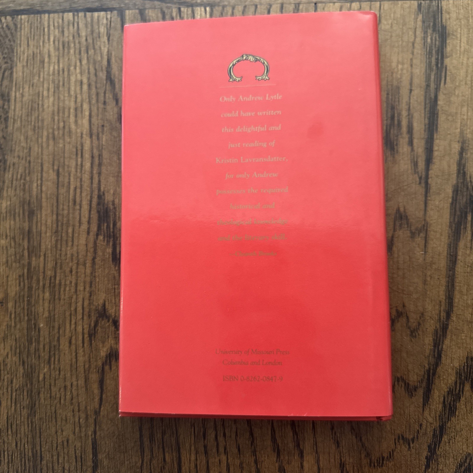 Kristin A Reading by Andrew Lytle HC DJ 1992