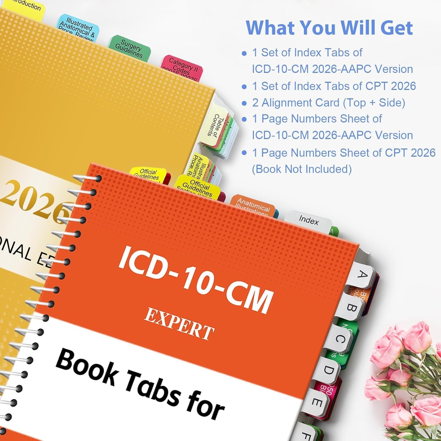 Upgraded CPT 2026 & ICD-10-CM Index Tabs – Color-Coded & Durable Set