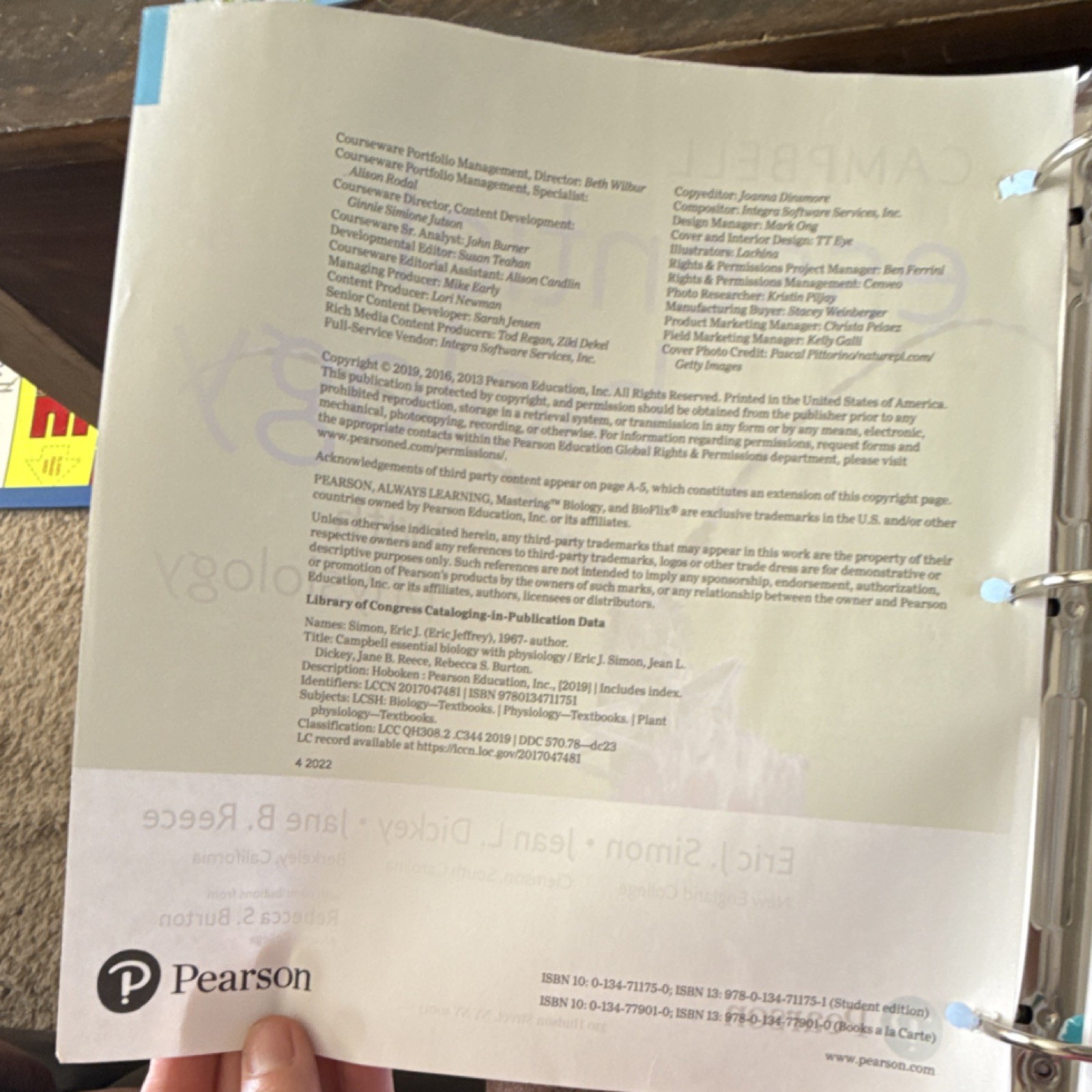 Campbell Essential Biology with Physiology 6th Books a La Carte Pearson