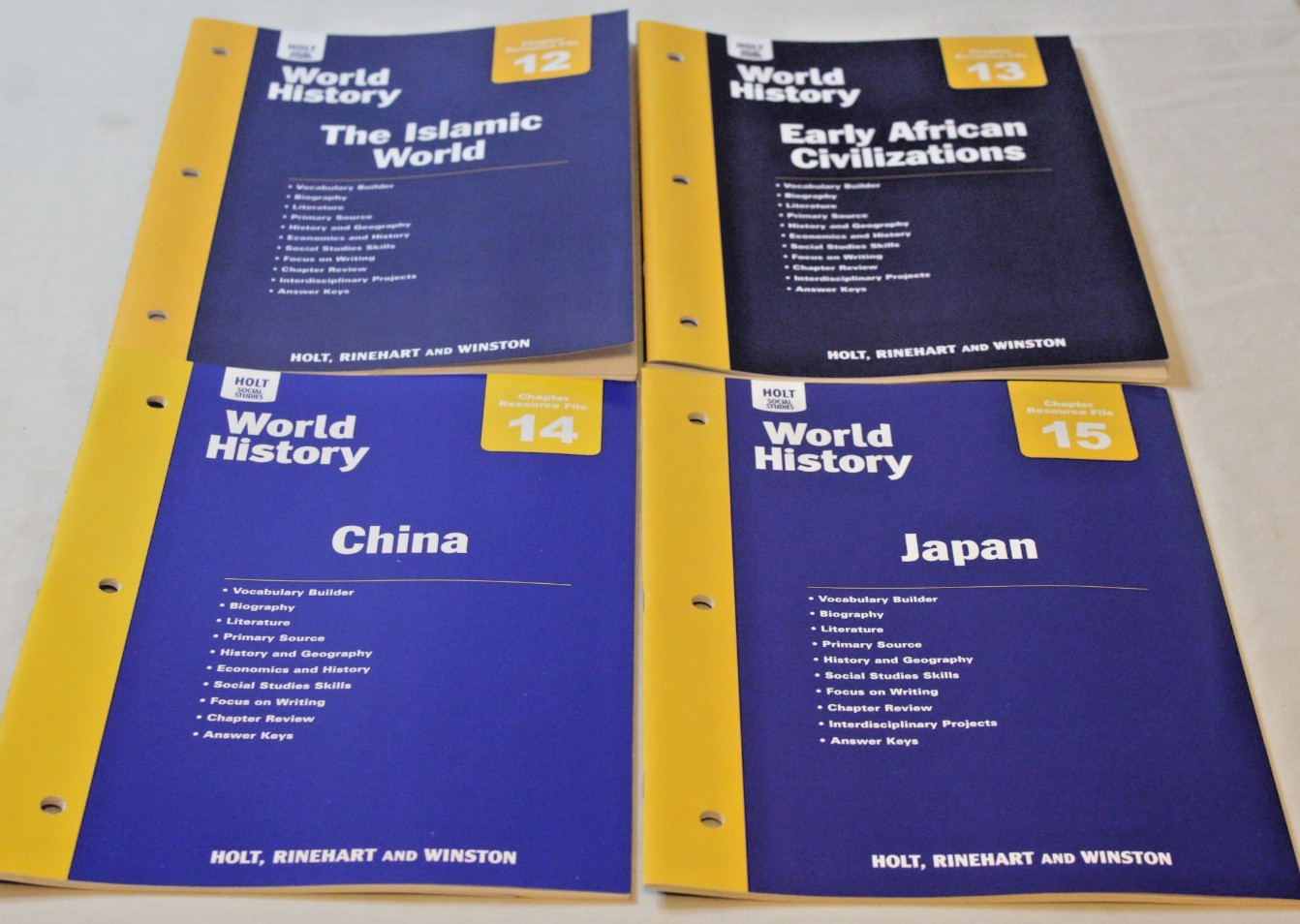 Holt McDougal Social Studies World History Chapter Resource Files Set
