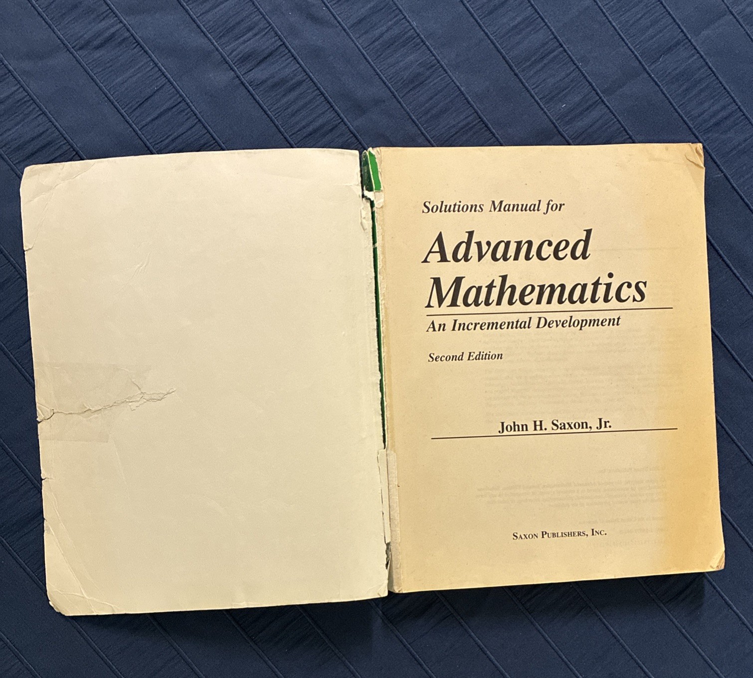 Saxon Advanced Mathematics Textbook and Solutions Manual – Second Edition