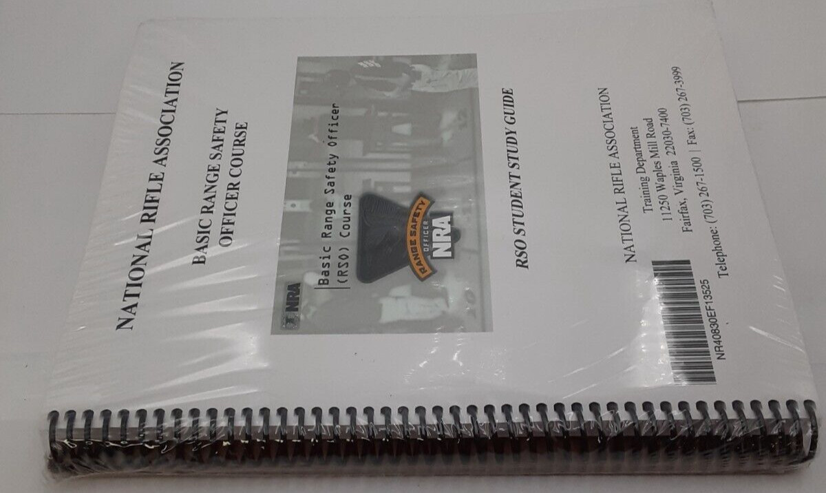 National Rifle Assoc. Basic Range Safety Officer Course RSO Student Study Guide