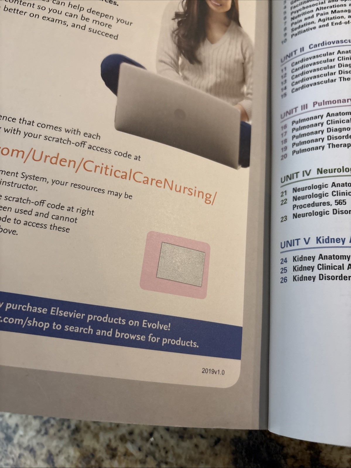 Critical Care Nursing: Diagnosis and Management 9th edition online code not used