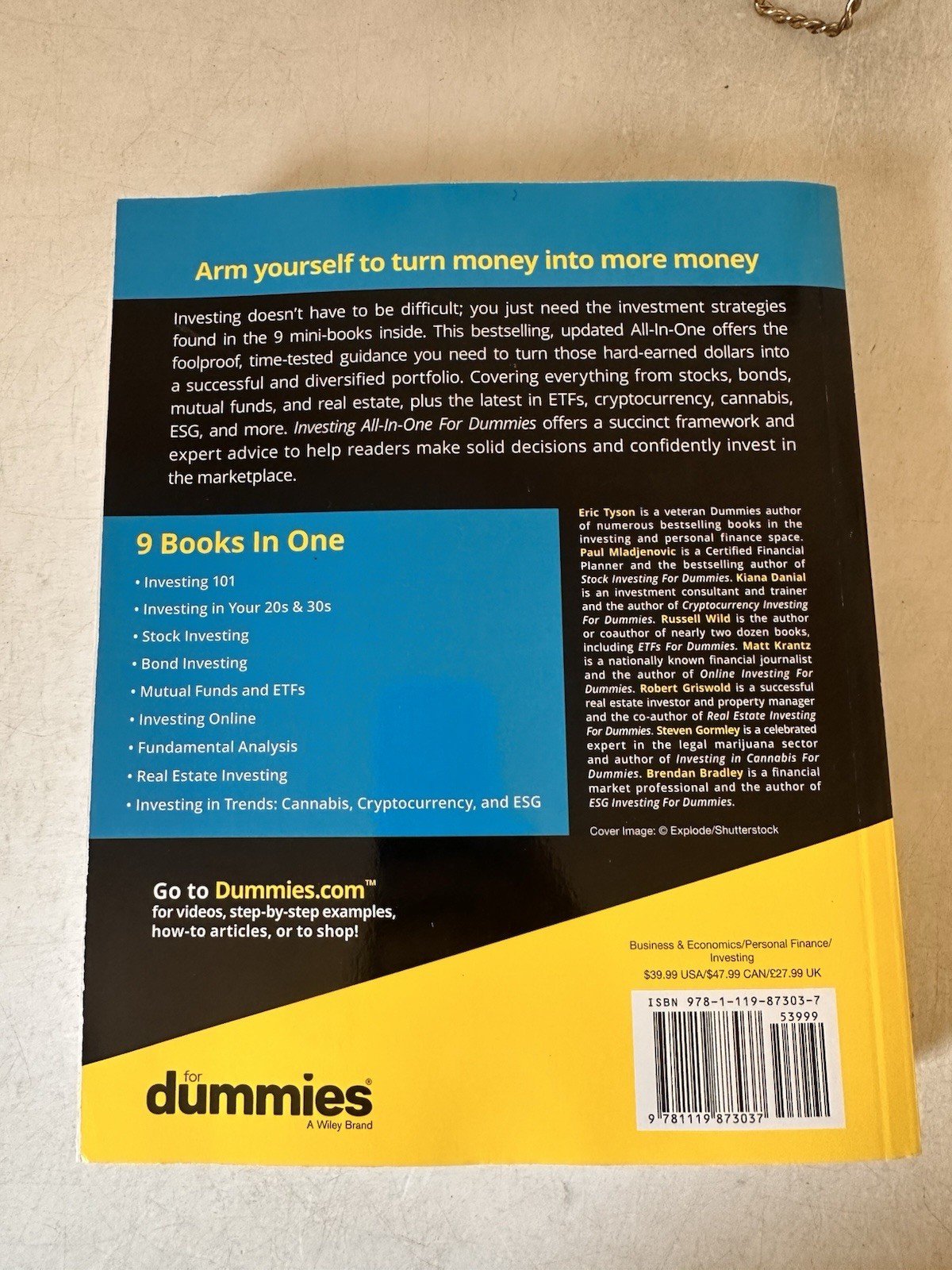 Investing All-in-One For Dummies – Paperback, by Tyson Eric – Good