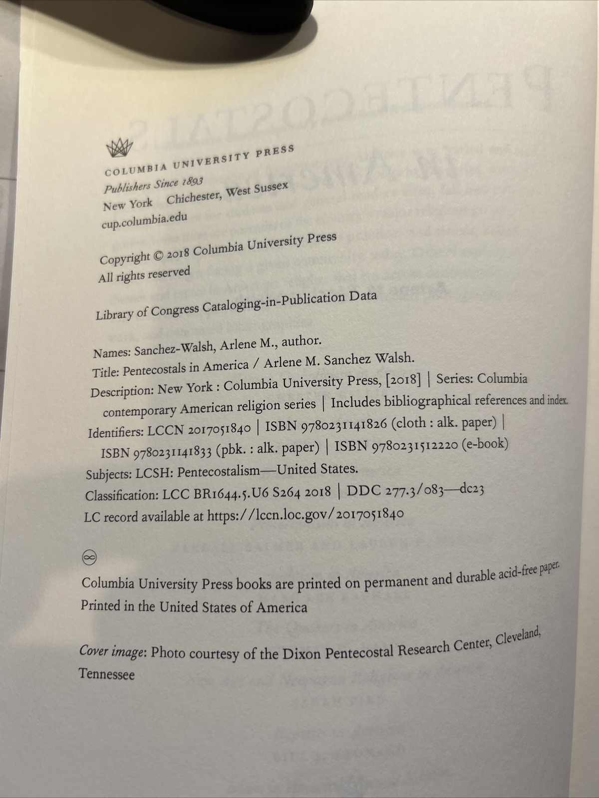 Pentecostals in America – Arlene M. Sanchez Walsh – 2018 – 192 pages