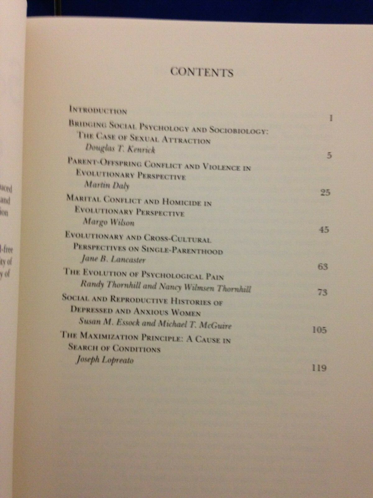 Sociobiology & the Social Sciences; ed. R.W. Bell, N.J. Bell (1989) LN HB 191025