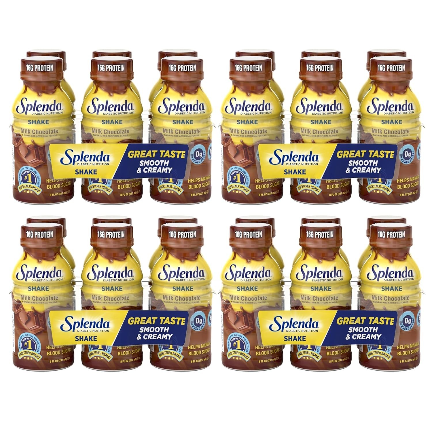 Diabetes Nutrition Meal Replacement Shake, Milk Chocolate, 8 Fl Oz – Pack of 24