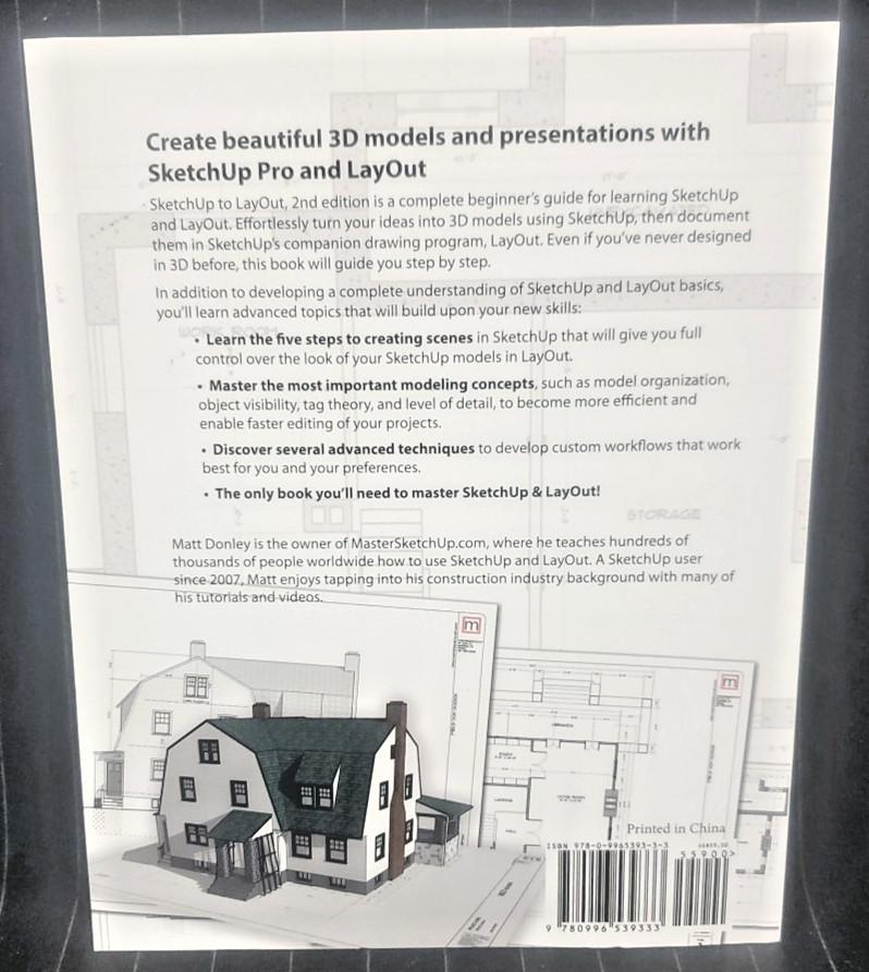 SketchUp to Layout Beginners guide to Sketchup Pro and LayOut in Good Condition