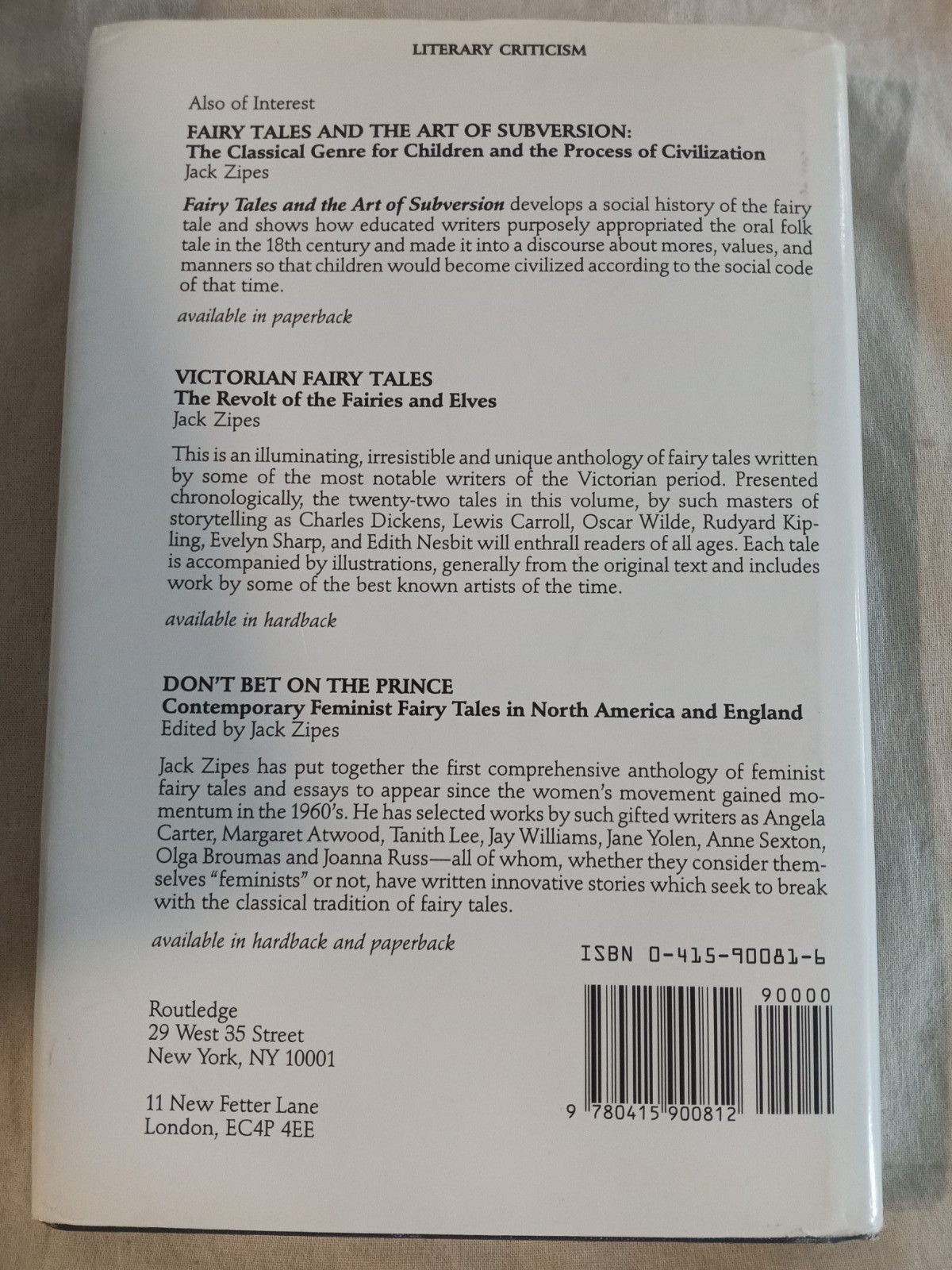 Brothers Grimm Hardcover Jack Zipes 1988 First Print NM