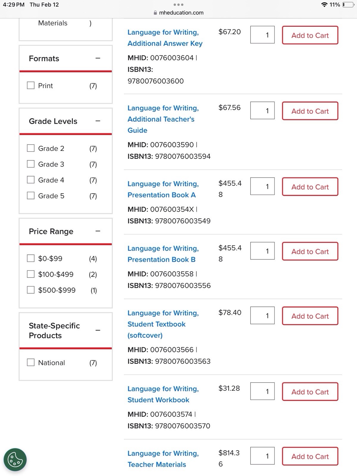 SRA Language for Writing Full Teacher’s Edition Set Grades 2-5 ($815 New)