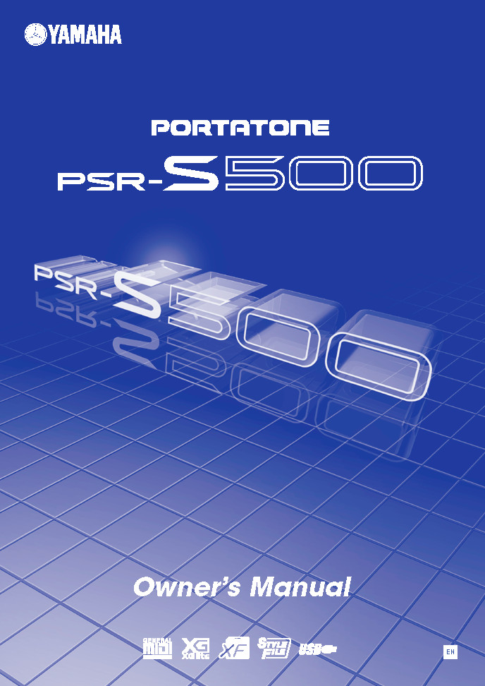 Yamaha PSR-S500 Instruction Manual: 122 Pages & Protective Covers!