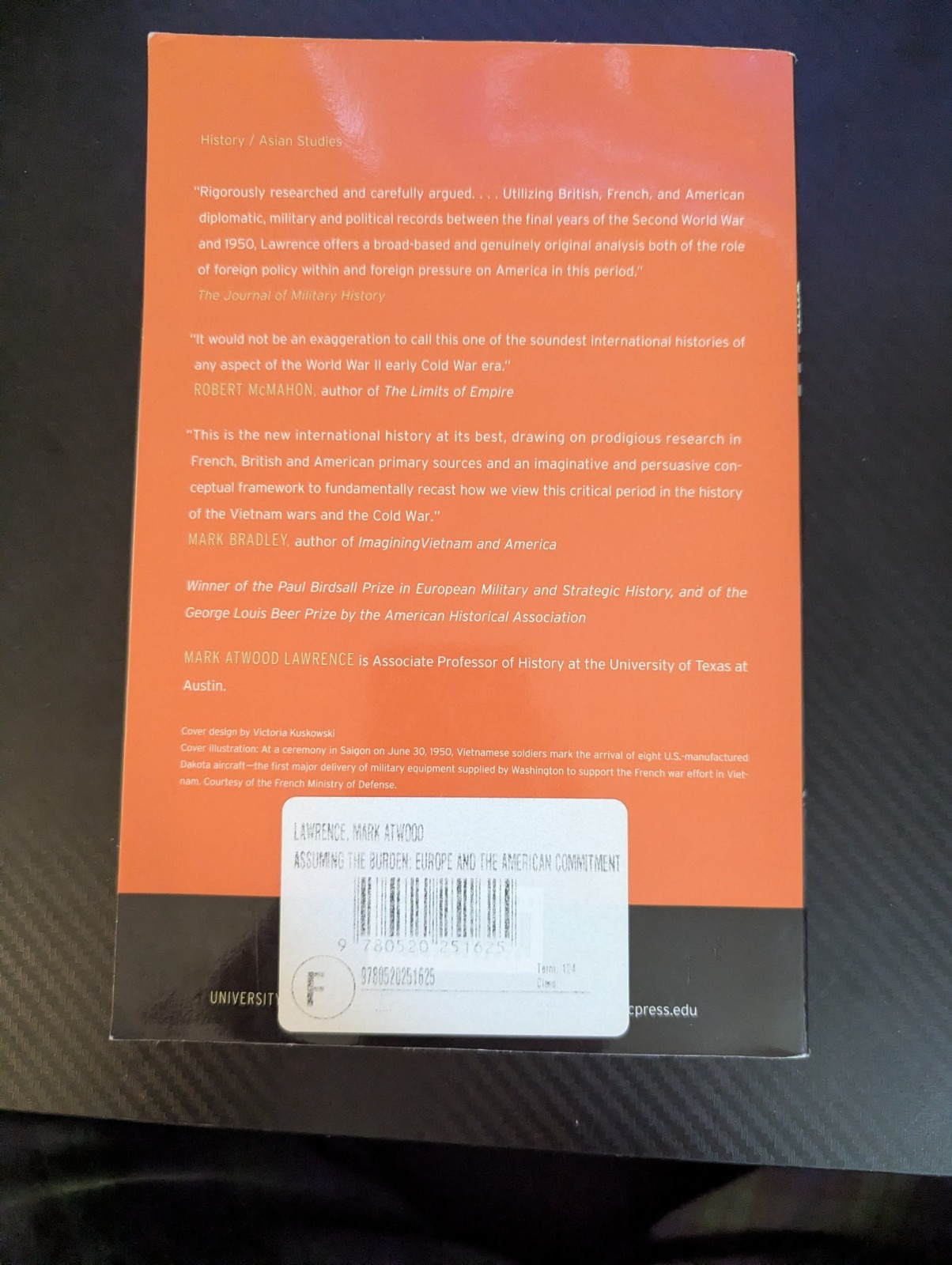 Assuming the Burden by Mark Atwood Lawrence 2005 Paperback