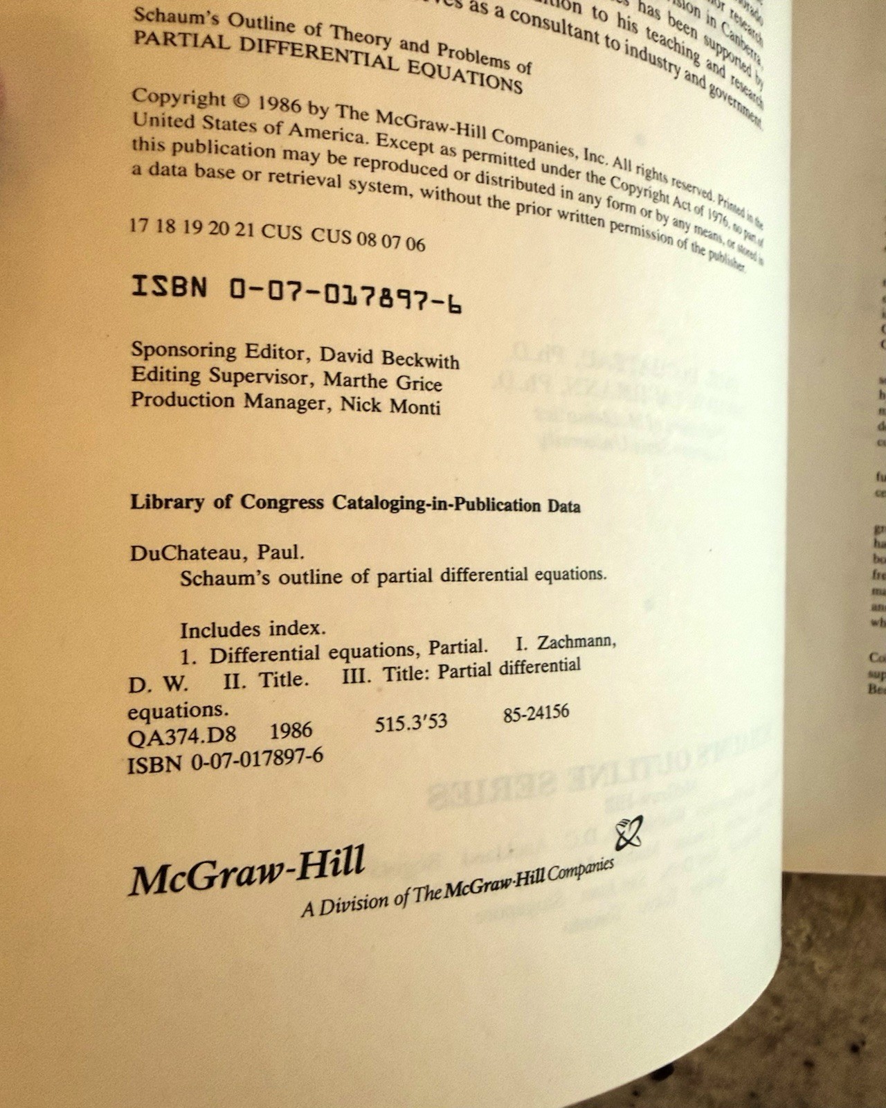 Schaum’s Ser.: Schaum’s Outline of Partial Differential Equations by Paul…