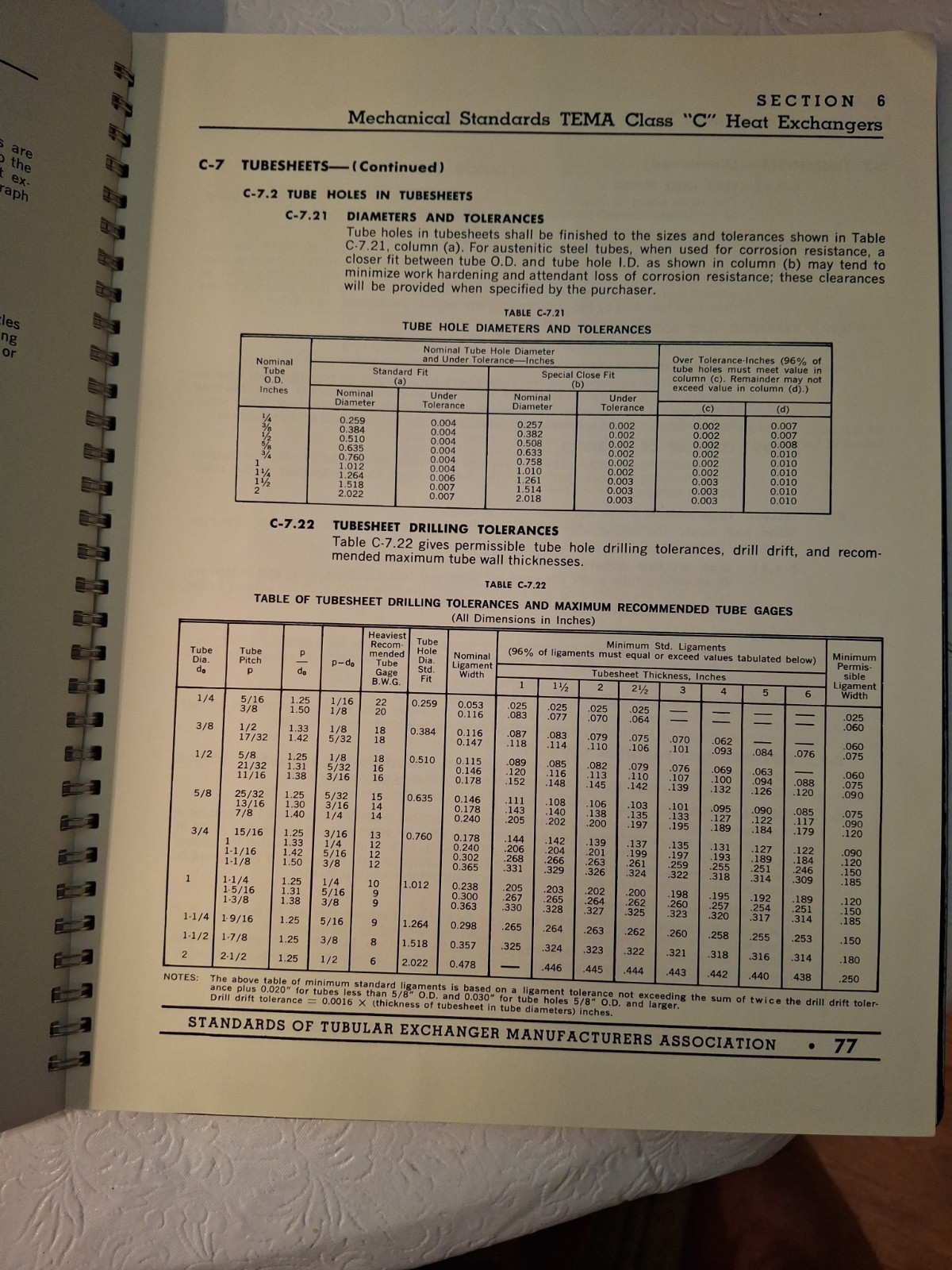 Standards Of Tubular Exchanger Manufacturers Association, 5th Ed. 3rd Ptg. 1972