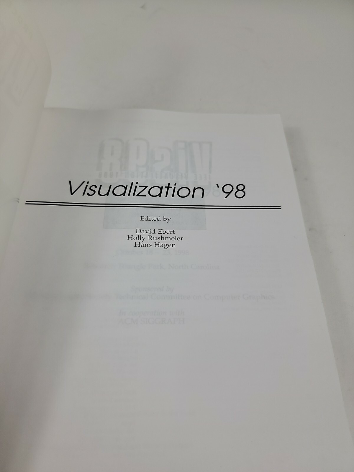IEEE Visualization ’98: Proceedings