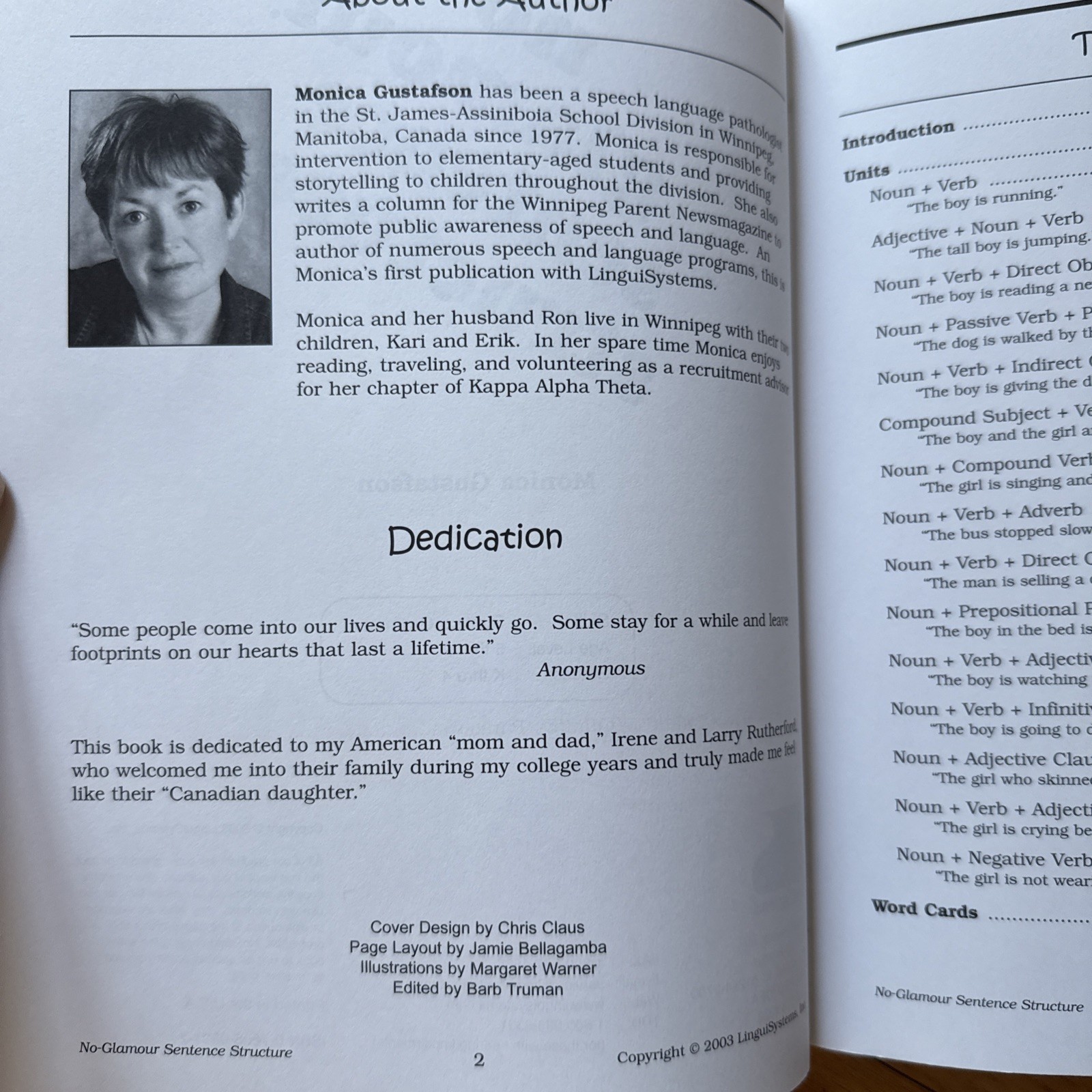 No-Glamour Sentence Structure Book for SYNTAX- Monica Gustafson SPEECH THERAPY