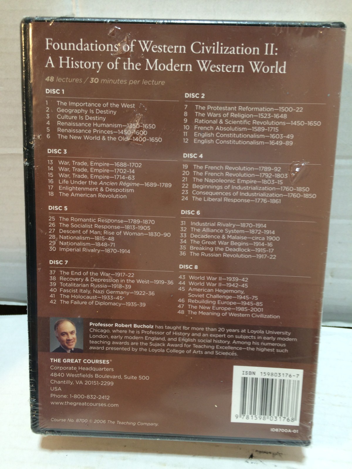 The Great Courses: Foundations of Western Civilization II – 8 DVDs Guidebook NE