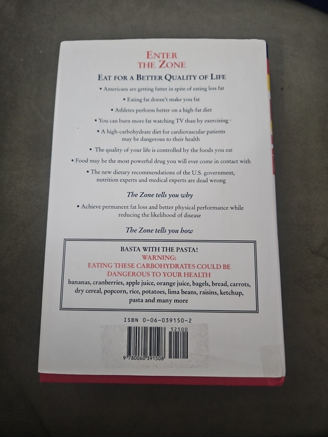 The Zone: Revolutionary Life Plan to Put Your Body in Total Balance for Permanen