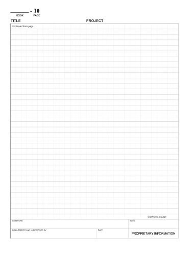 Lab Notebook – 96 Pages, 0.25” Grid, 8.875” x 11.25”, Blue Hardbound, USA Mad