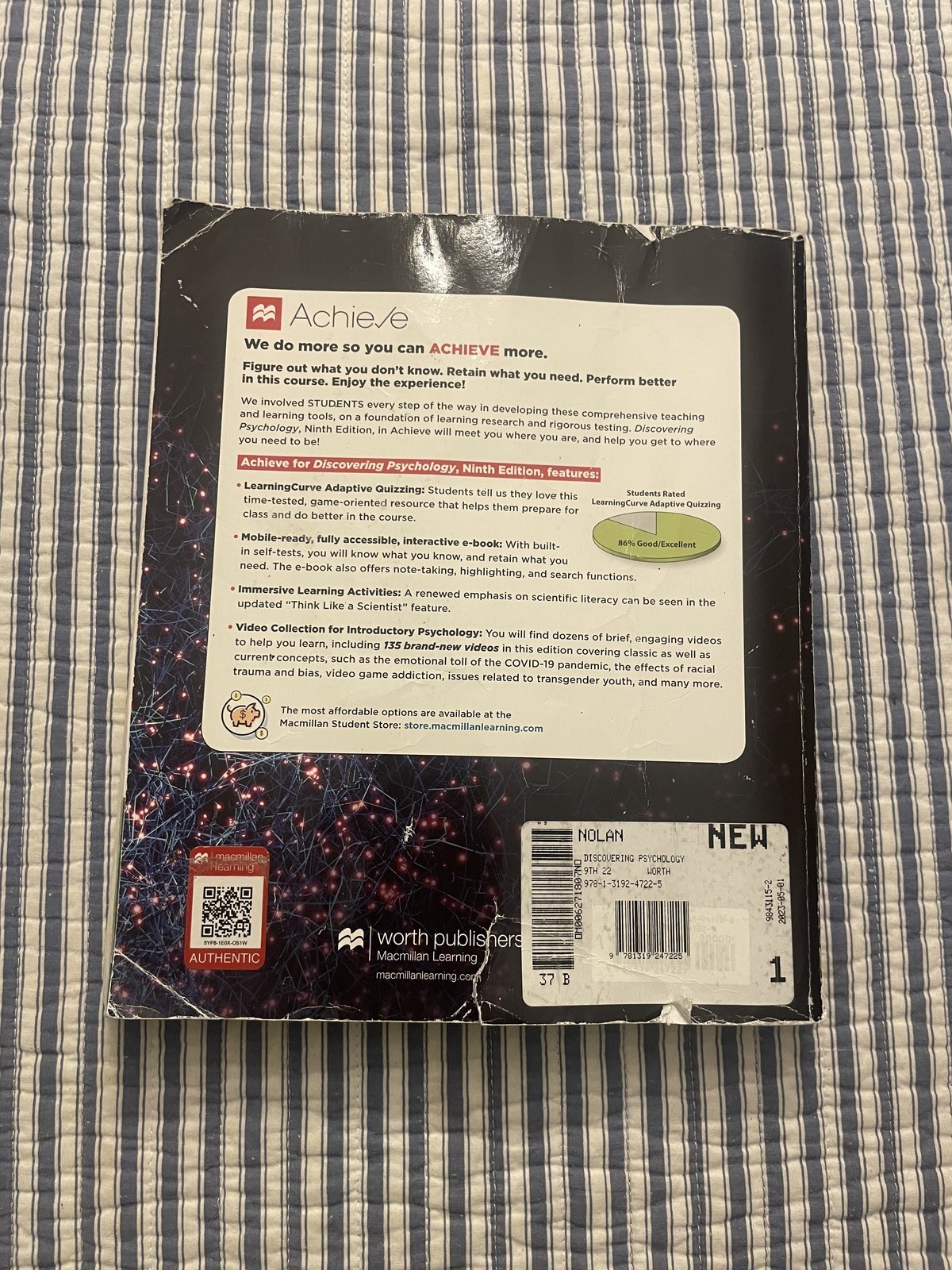 Discovering Psychology 9th Edition Nolan Hockenbury Textbook Macmillan Learning