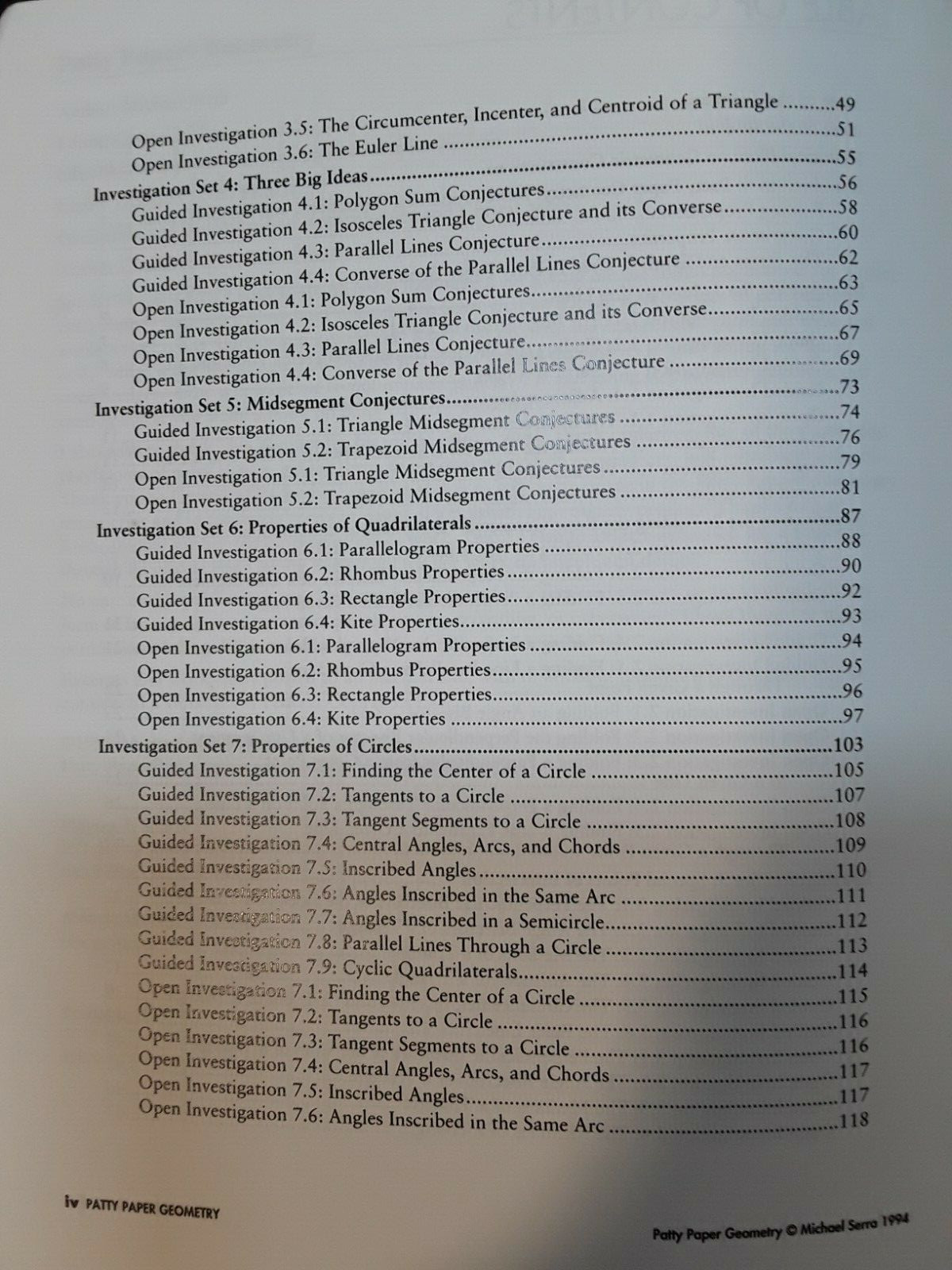 Patty Paper Geometry Guided And Open Investigations Teacher Book Pages: 262