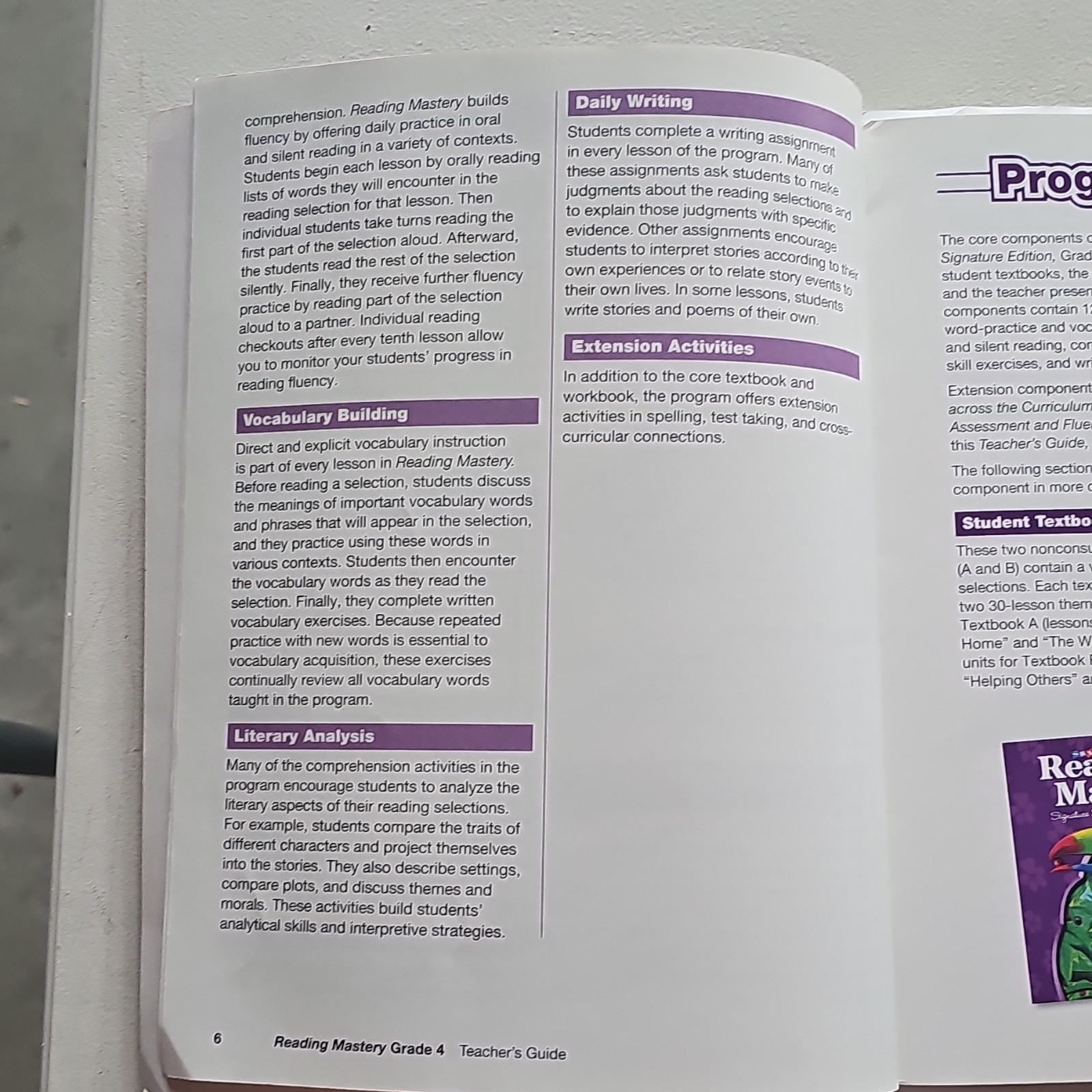 SRA/McGraw-Hill Reading Mastery Signature Ed Teacher’s Guide Grade 4 2008