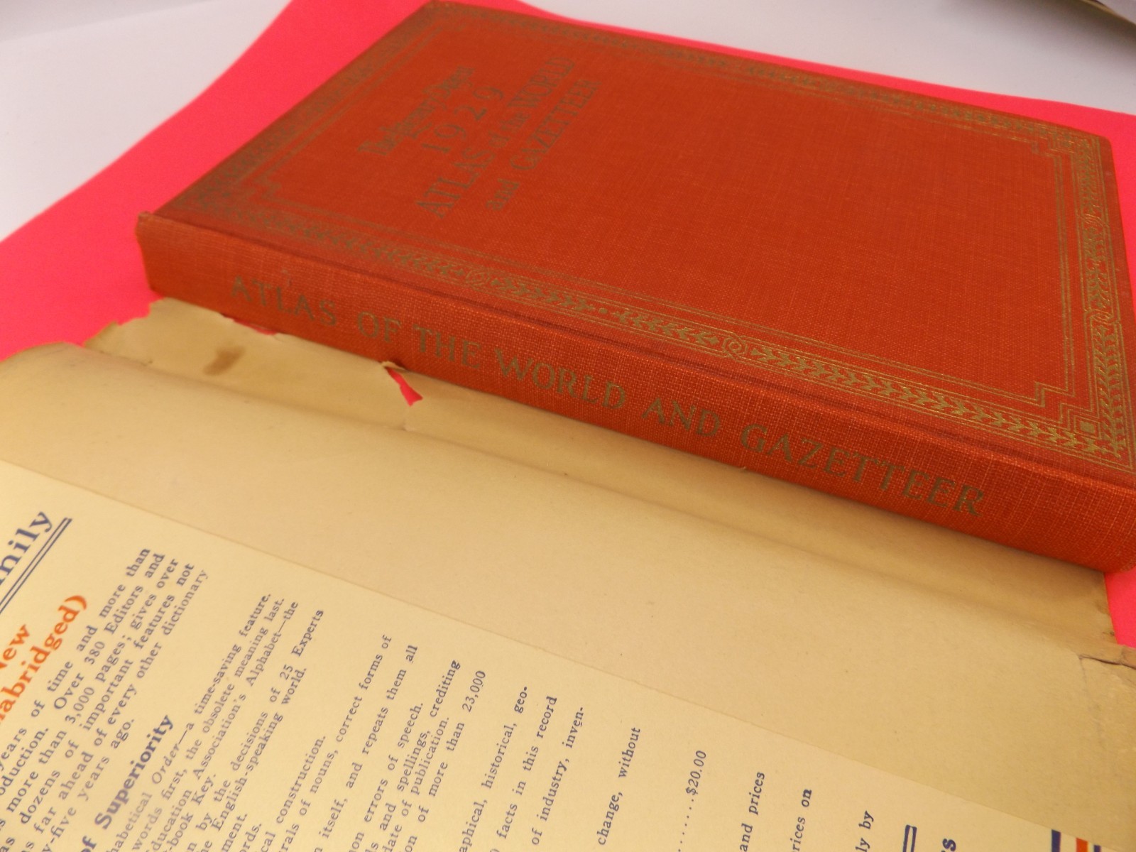 The Literary Digest 1929 Atlas of the World and Gazetteer Funk & Wagnalls