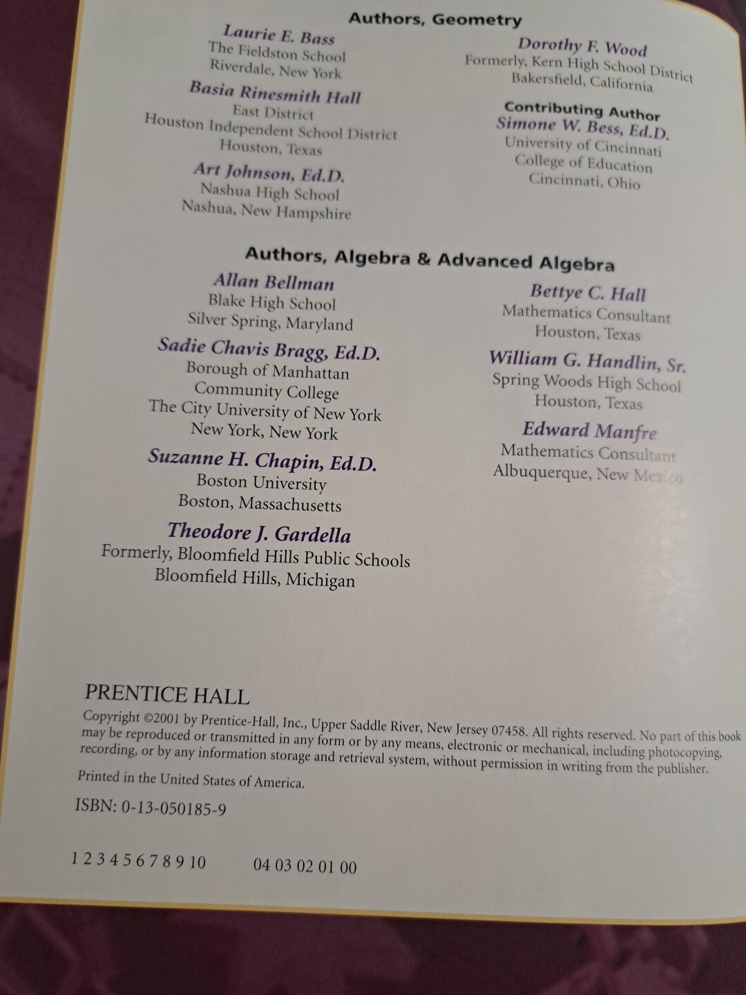Prentice Hall Geometry : Tools for a Changing World by Prentice-Hall Staff…