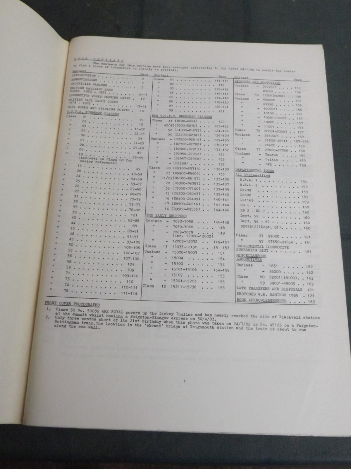 Allocation History BR Diesel & Electric Loco book Roger Harris 2nd Edition