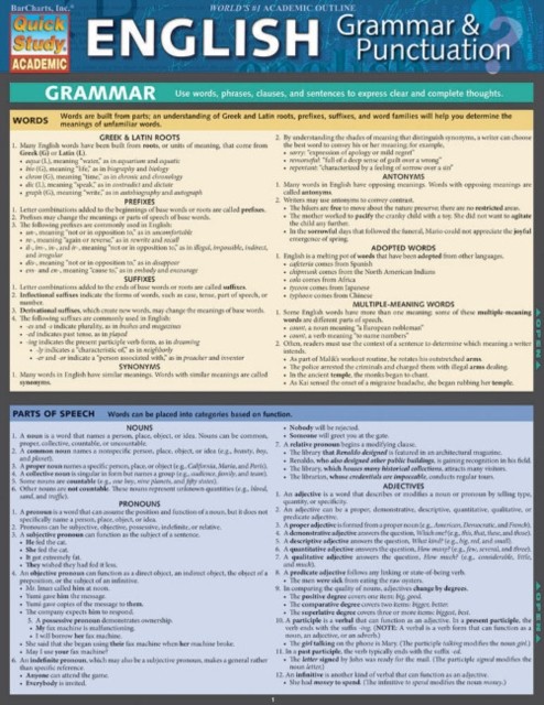 English Grammar Punctuation by Shelley Evans-Marshall 9781423218654