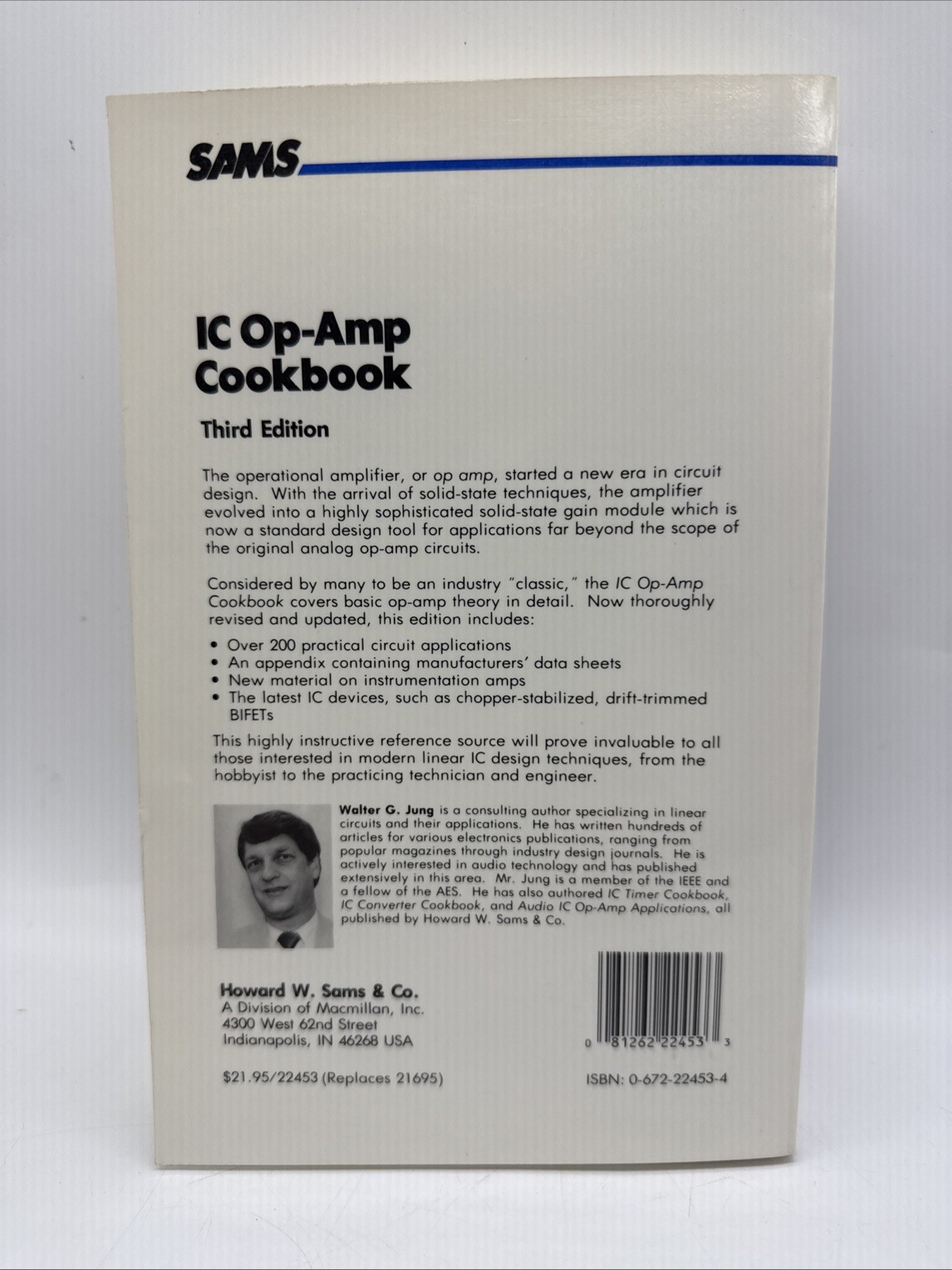SAMS IC Op-Amp Cookbook by Walter G Jung Third Edition 1988 Paperback VG