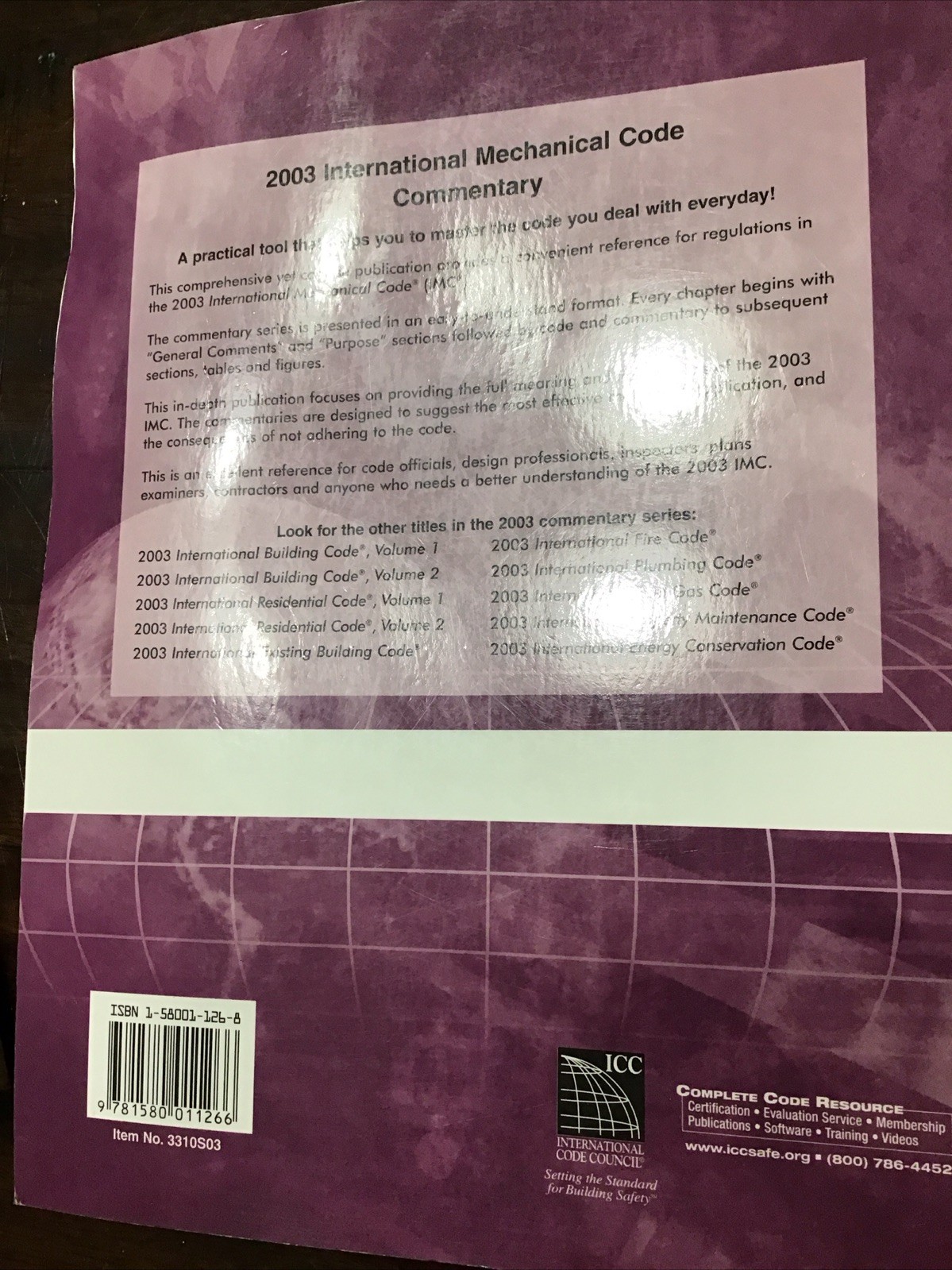 2003 INTERNATIONAL CODE COUNCIL SERIES bundle Plumbing Energy Mechanical EUC