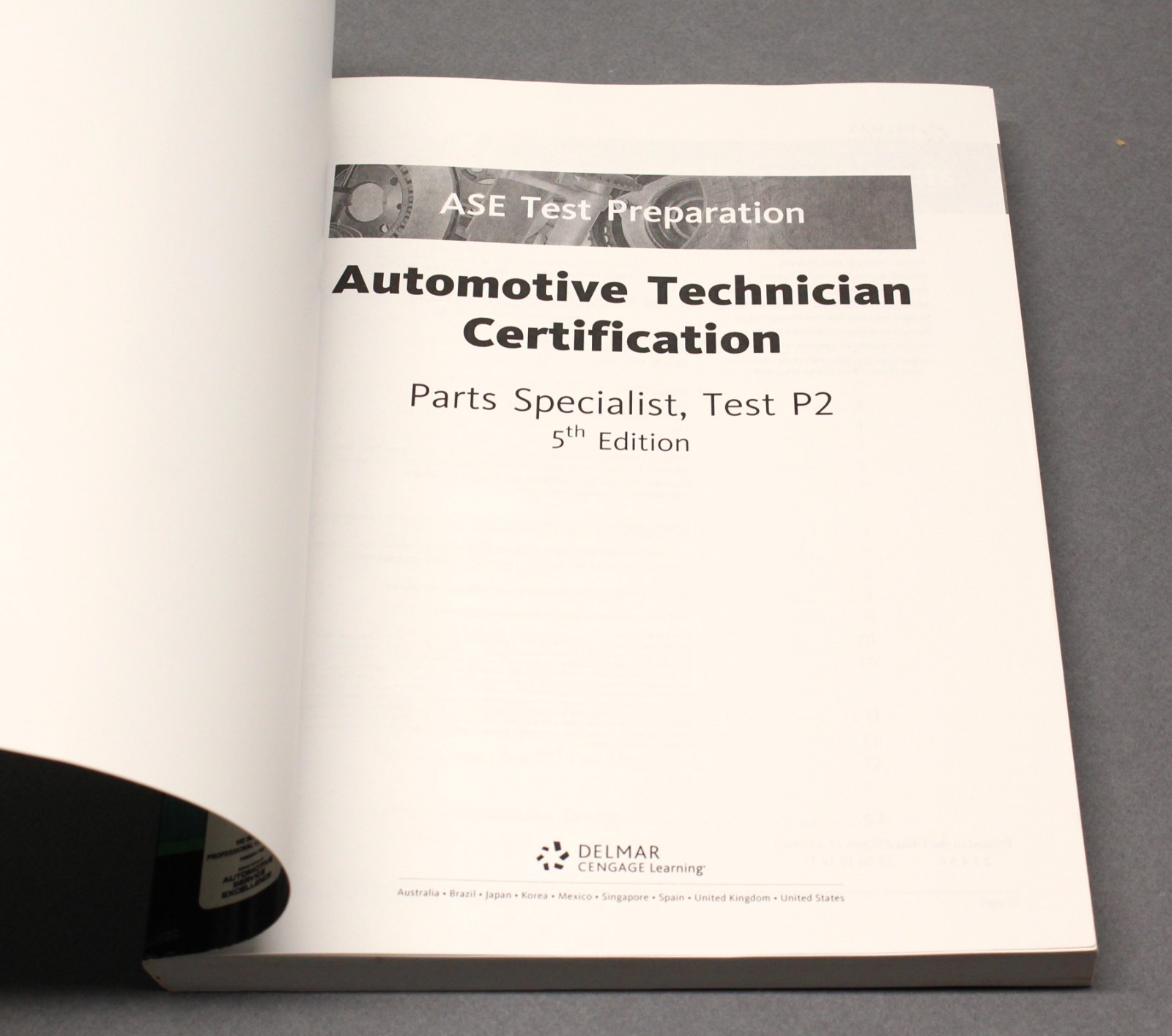 Delmar ASE Test Preparation P2 Parts Specialist 2013 5th Edition PB