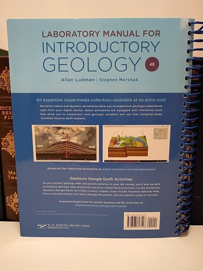 Laboratory Manual for Introductory Geology 4th Edition Ludman Marshak VG+