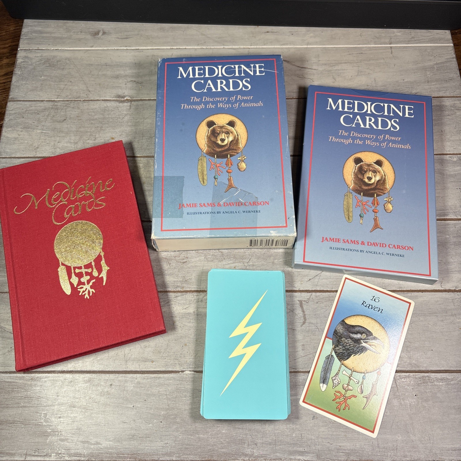 Medicine Cards Book & Card Deck SET by David Carson and Jamie Sams Revised 1988