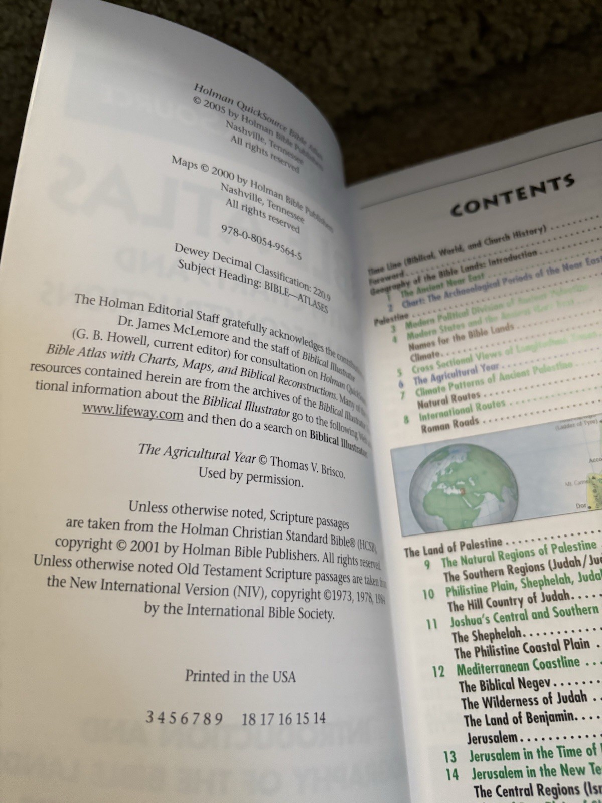Brand New Bible Atlas Holman Quick Source Softcover Book Reference Study
