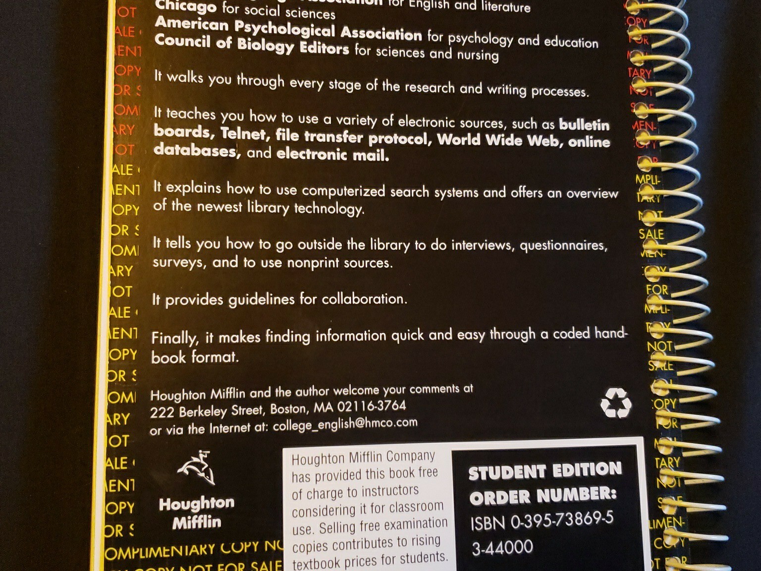 Handbook for College Research by Robert Perrin (1996, Trade Paperback)