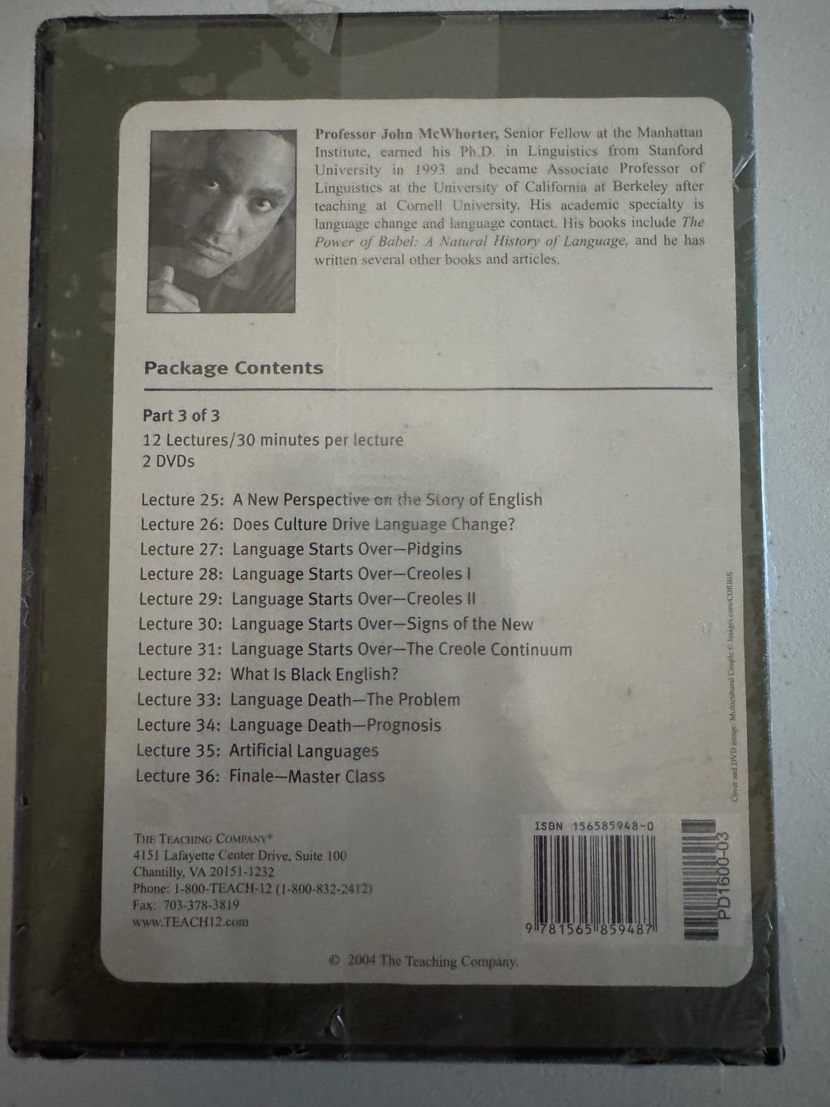 The Great Courses Story of Human Language DVD Set + Guidebook John McWhorter