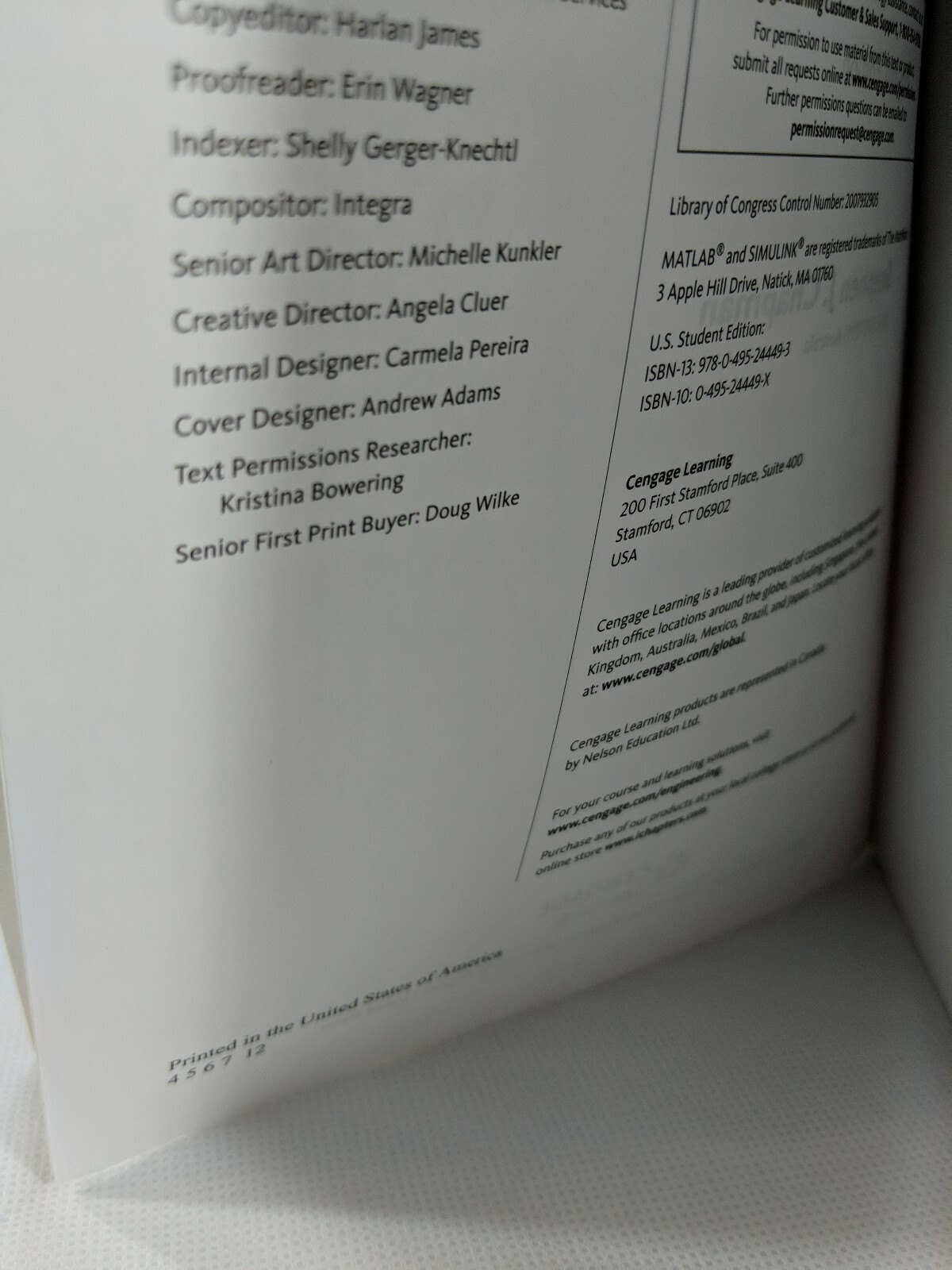 MATLAB Programming for Engineers by Stephen J. Chapman Fourth edition