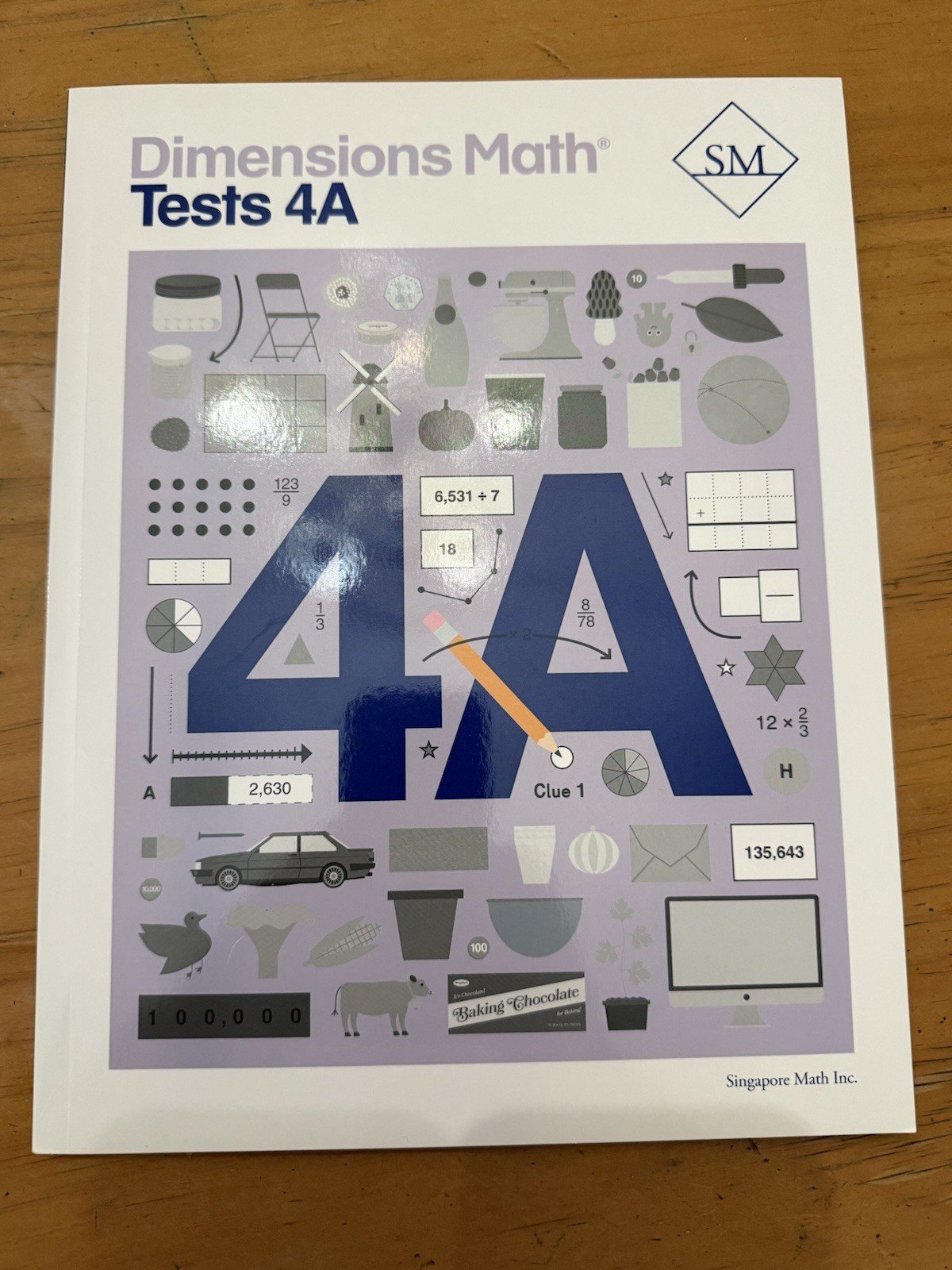 Dimensions Math Tests 4A & 4B Grade 4 Singapore Math Workbook Set NEW