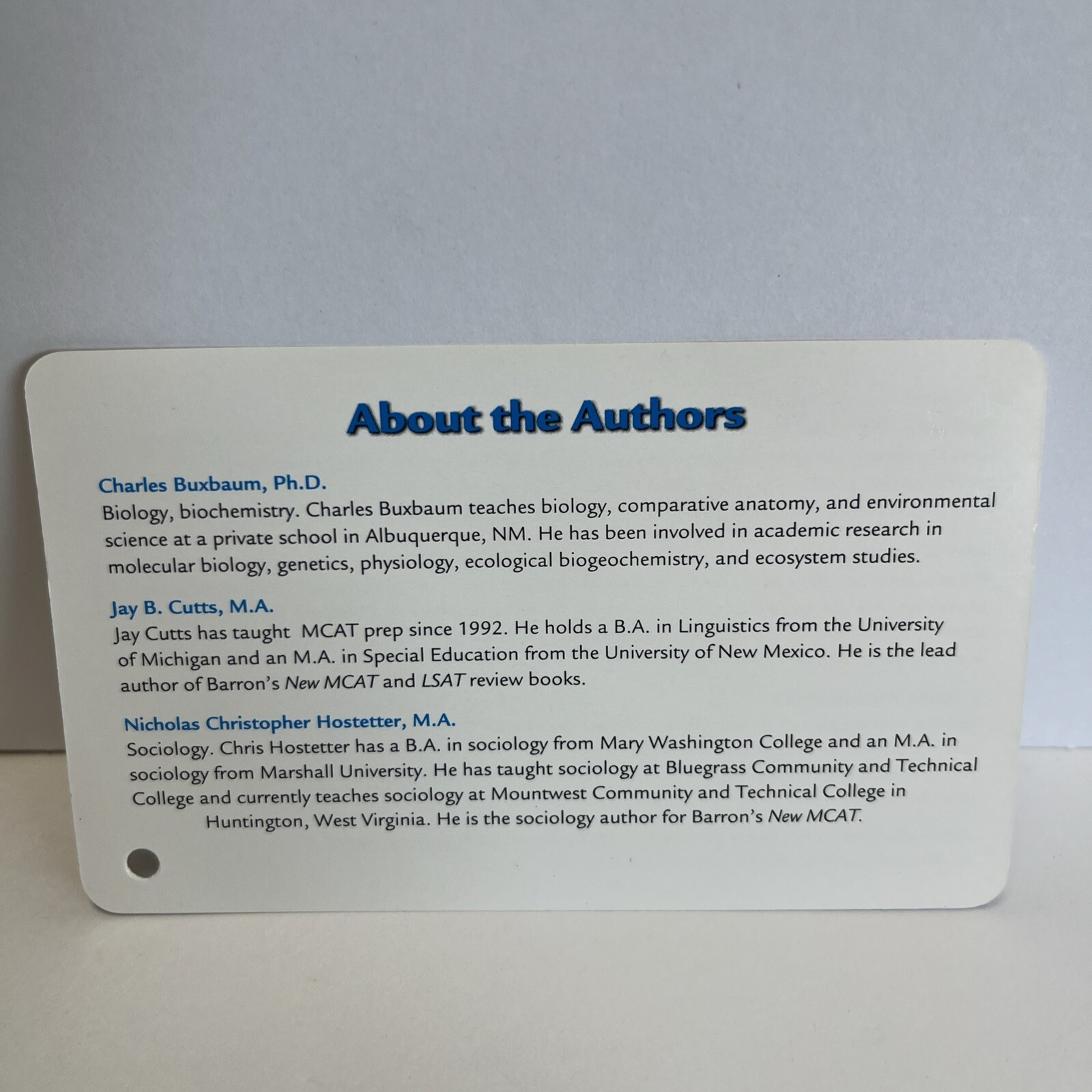 Barron’s Test Prep Ser.: MCAT Flash Cards – 2015