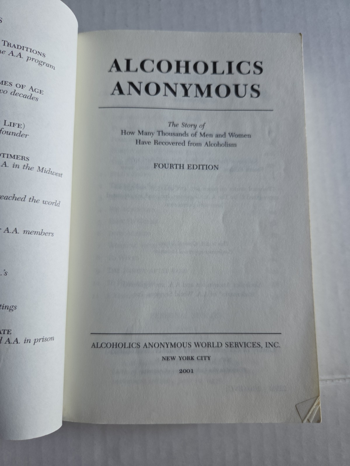 The Anonymous Press Study Edition of Alcoholics HC & Alcoholics Anon Self Help