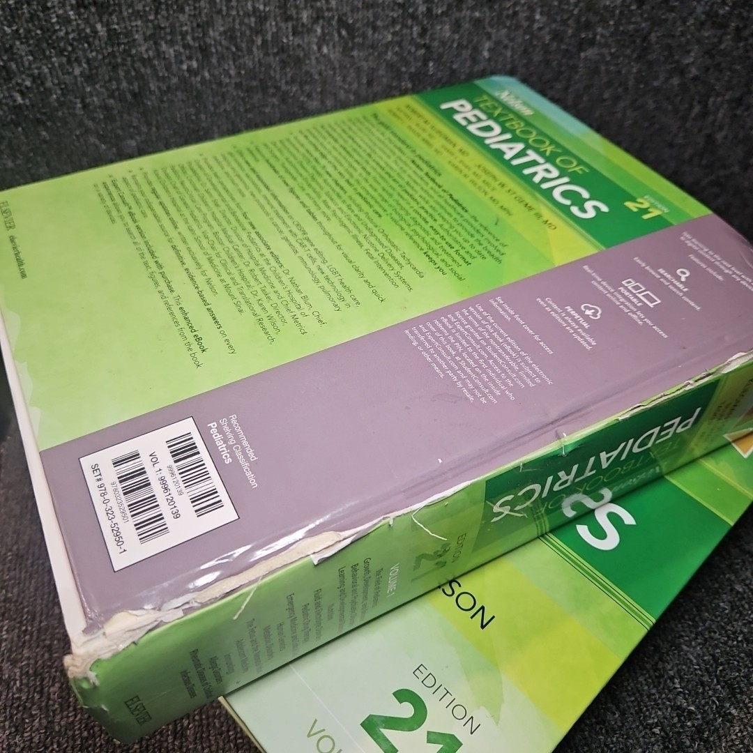 Nelson Textbook of Pediatrics Volume 1 & 2 HC Textbook Set With Code See Desc.