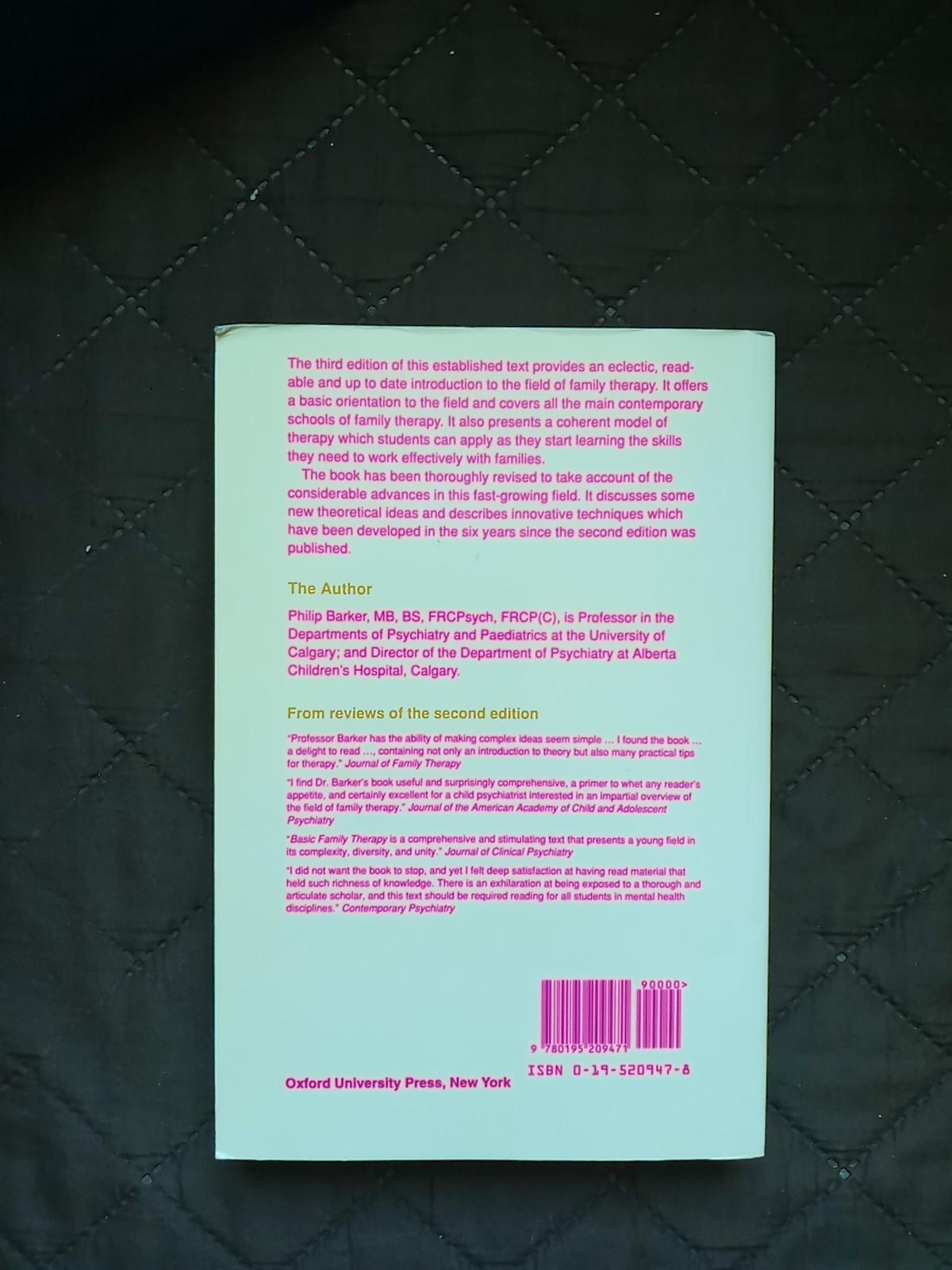 Basic Family Therapy by Philip Barker Brand New Trade Paperback 1992