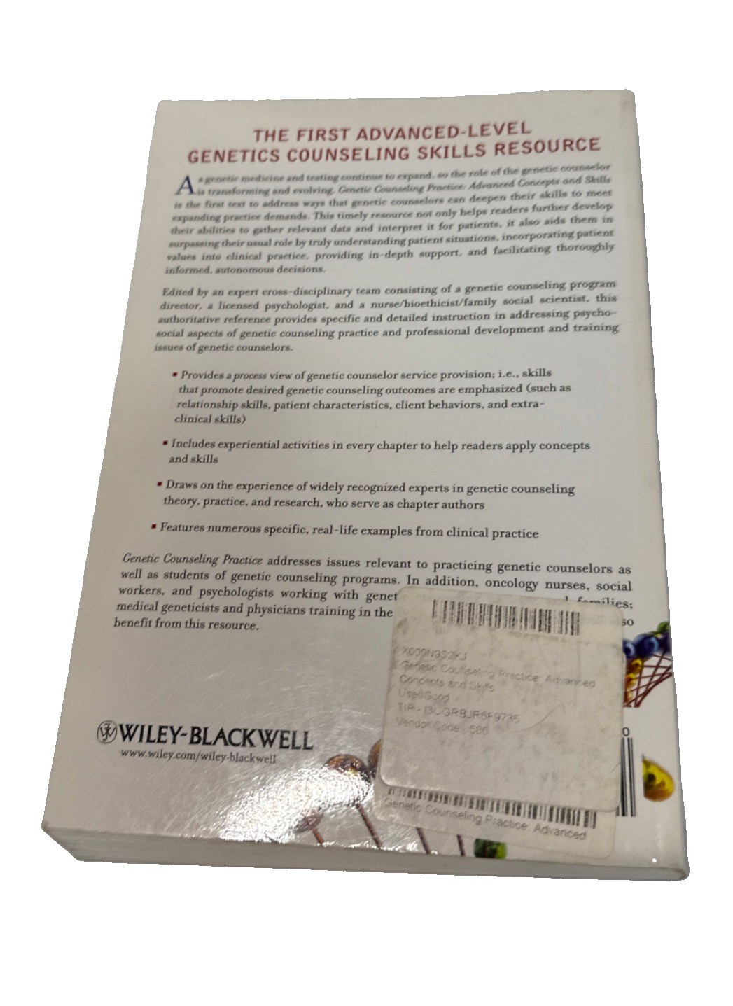 GENETIC COUNSELING PRACTICE / Advanced Concepts and Skills -Wiley-Blackwell 2010