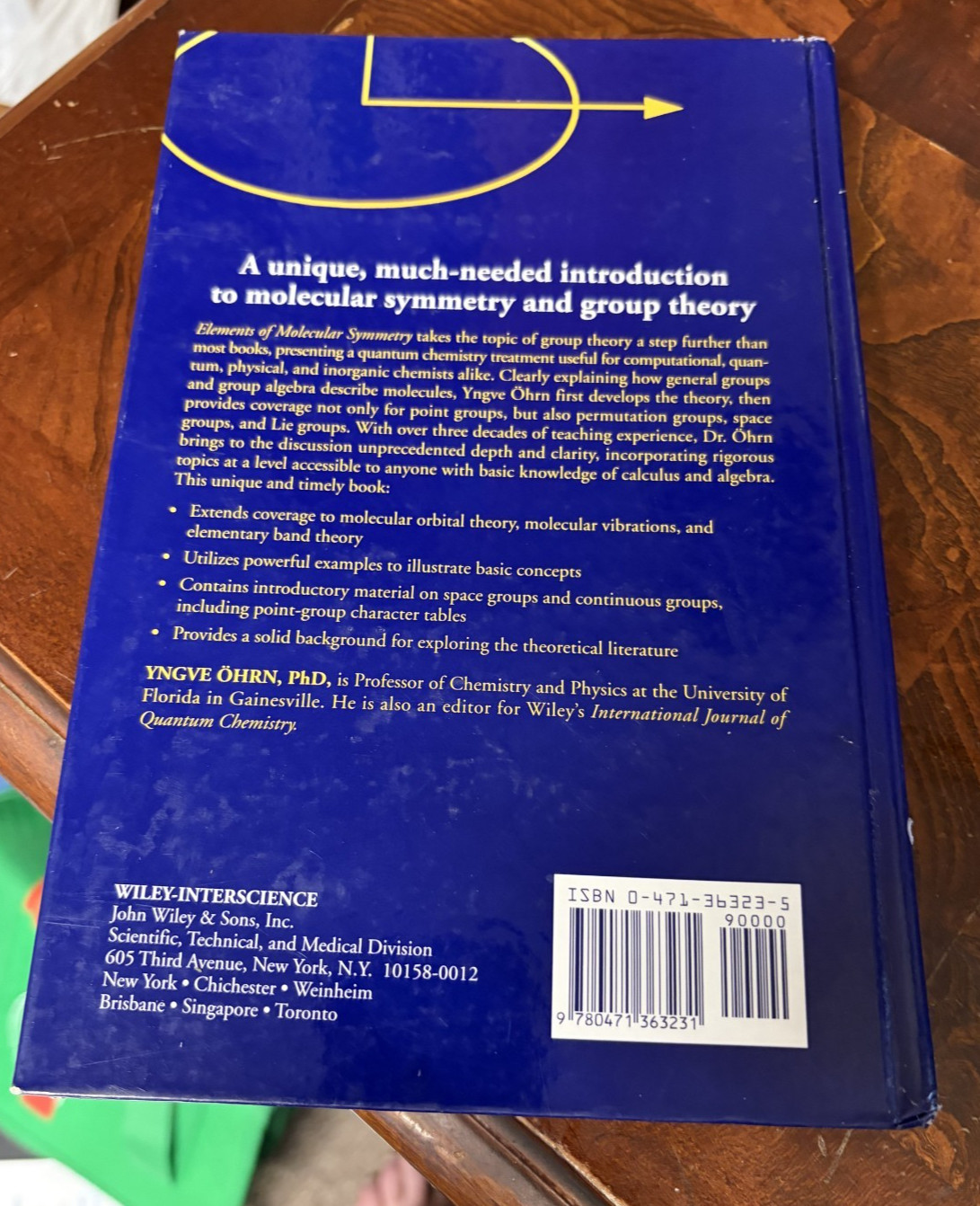Elements of Molecular Symmetry by Yngve Öhrn (2000, Hardcover) Ex-Library